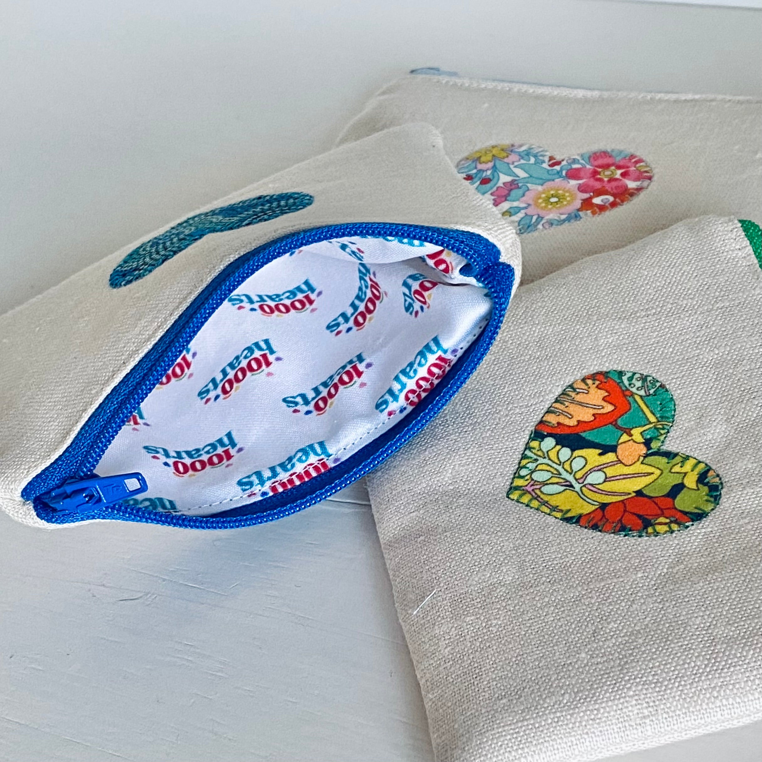 Pouch with Appliqued Heart