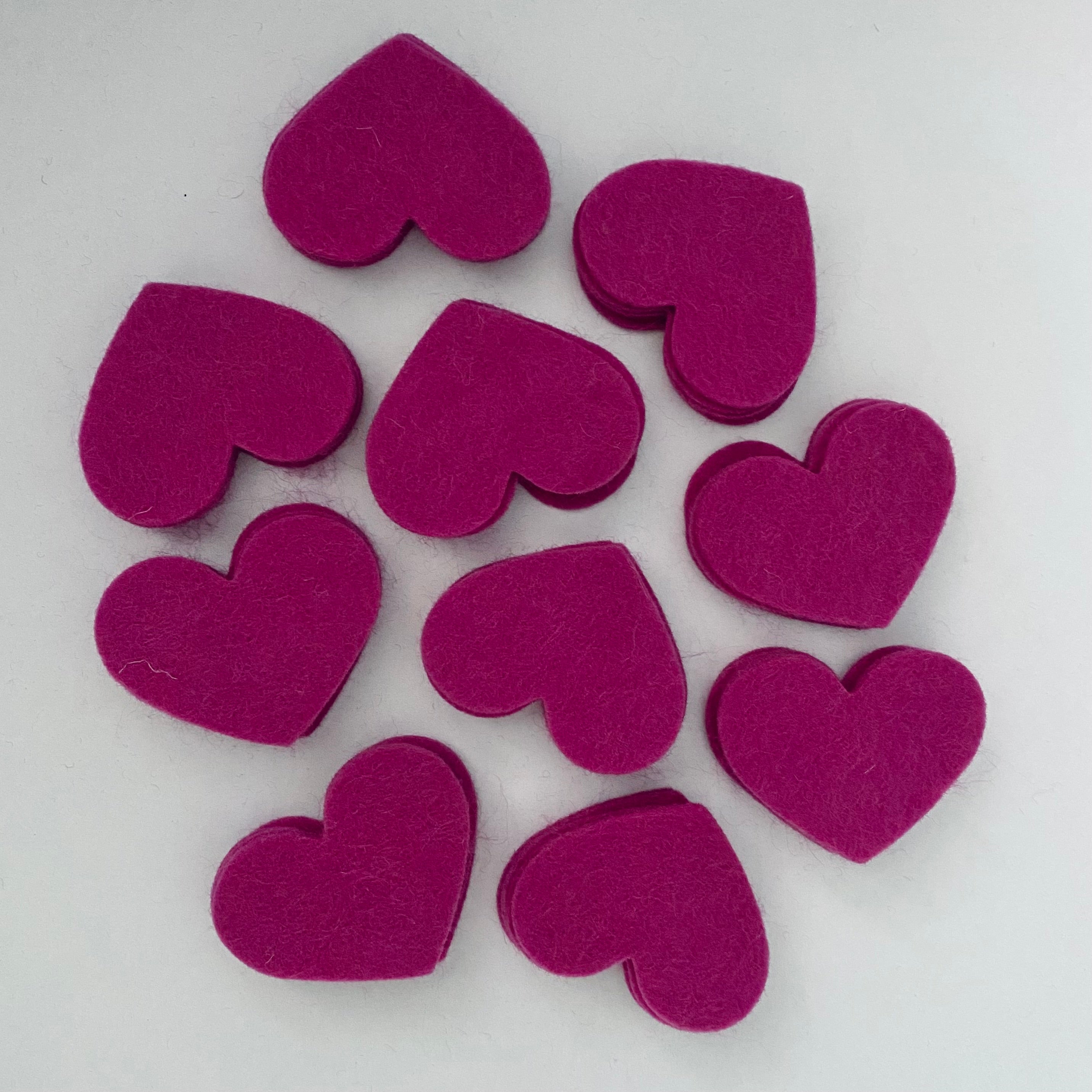 Pre-Cut Hearts (50) - Single Colour