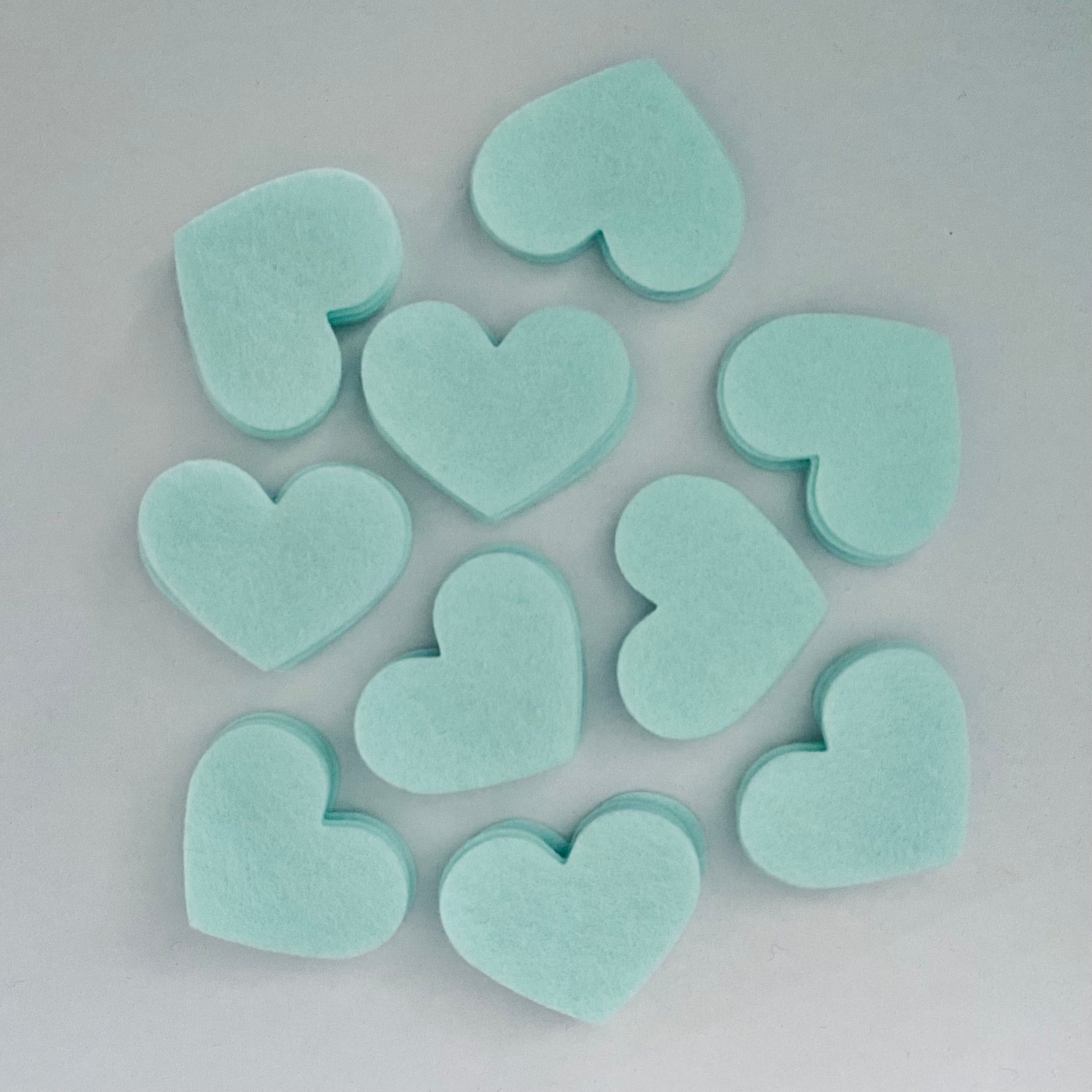 Pre-Cut Hearts (50) - Single Colour