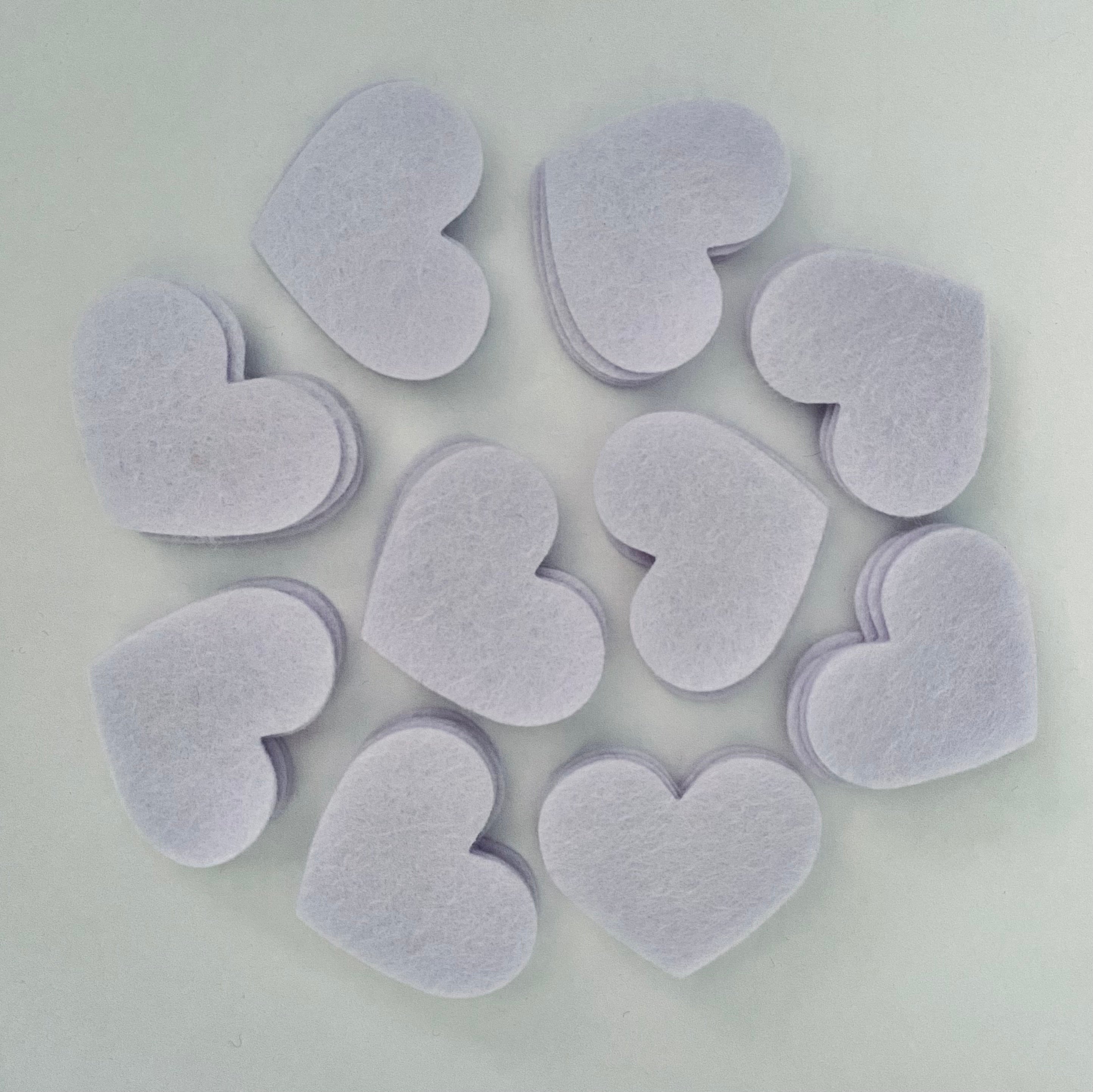 Pre-Cut Hearts (50) - Single Colour