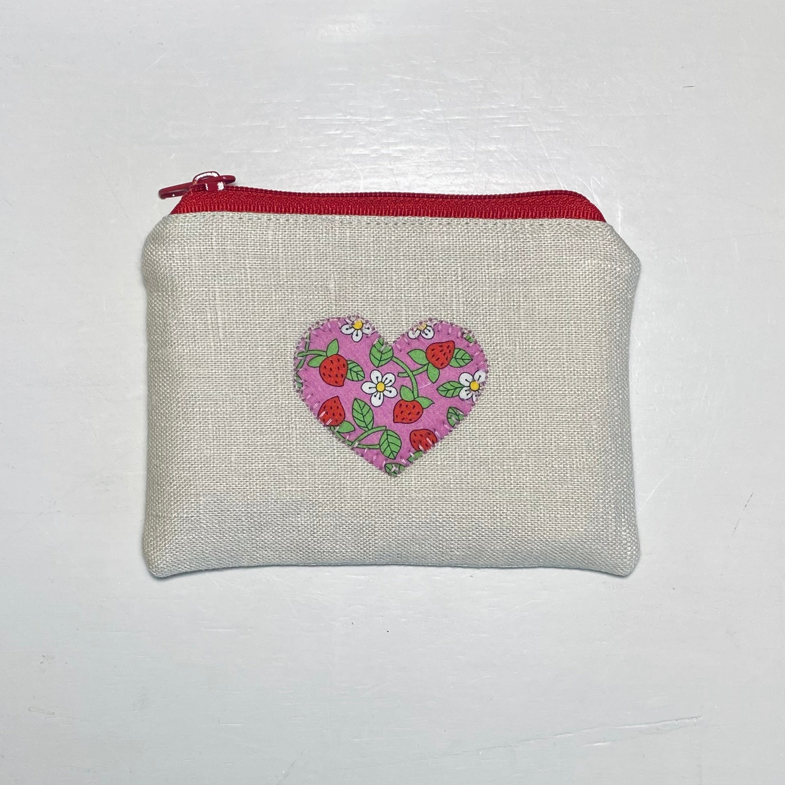 Pouch with Appliqued Heart