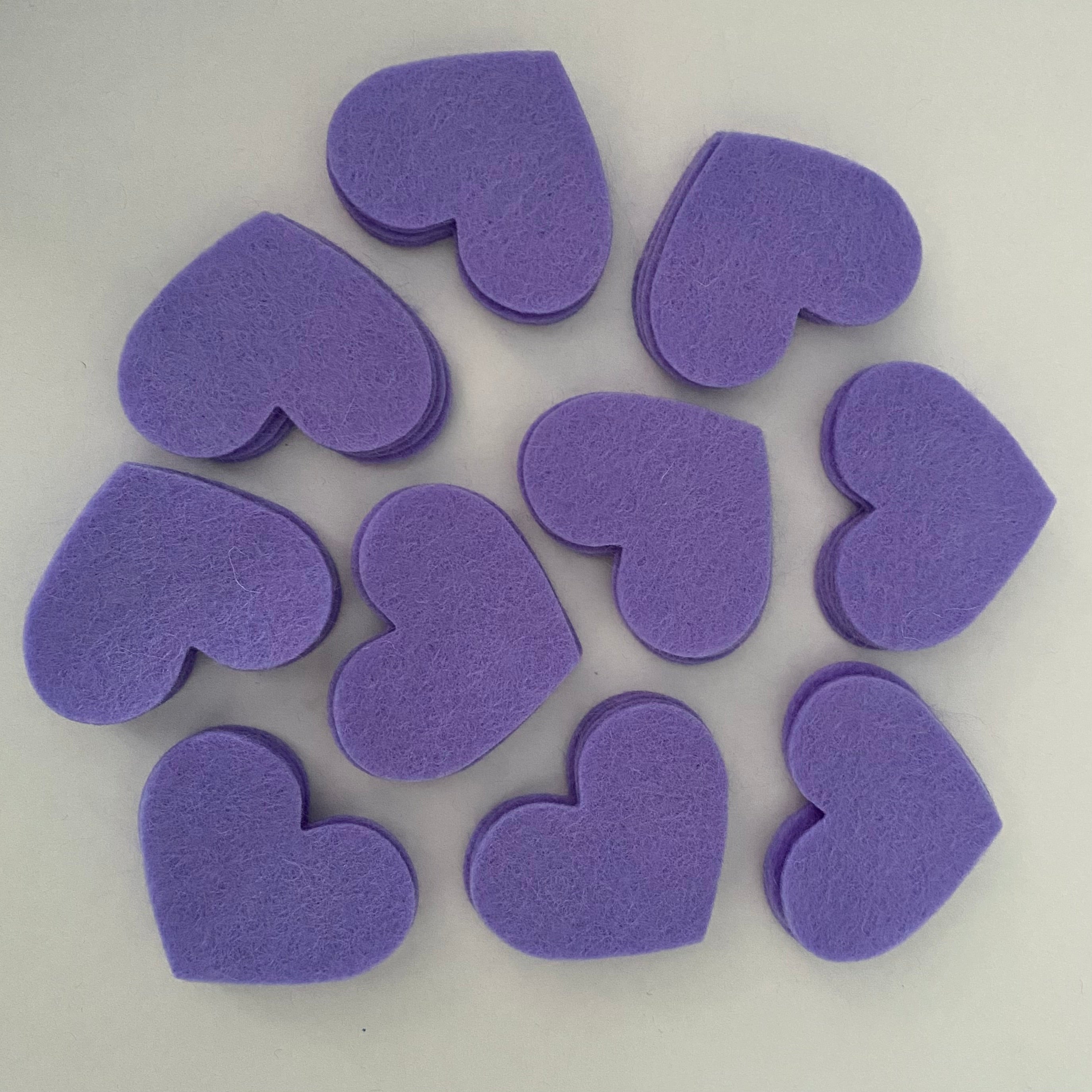 Pre-Cut Hearts (50) - Single Colour