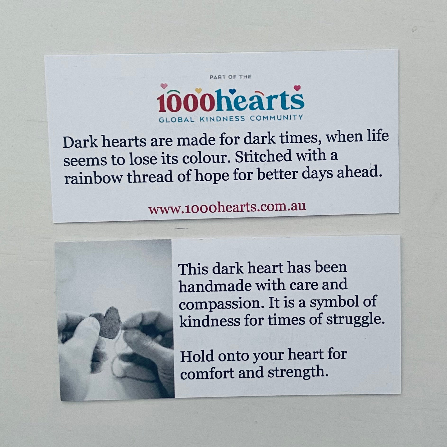 Cards and bags for wrapping hearts