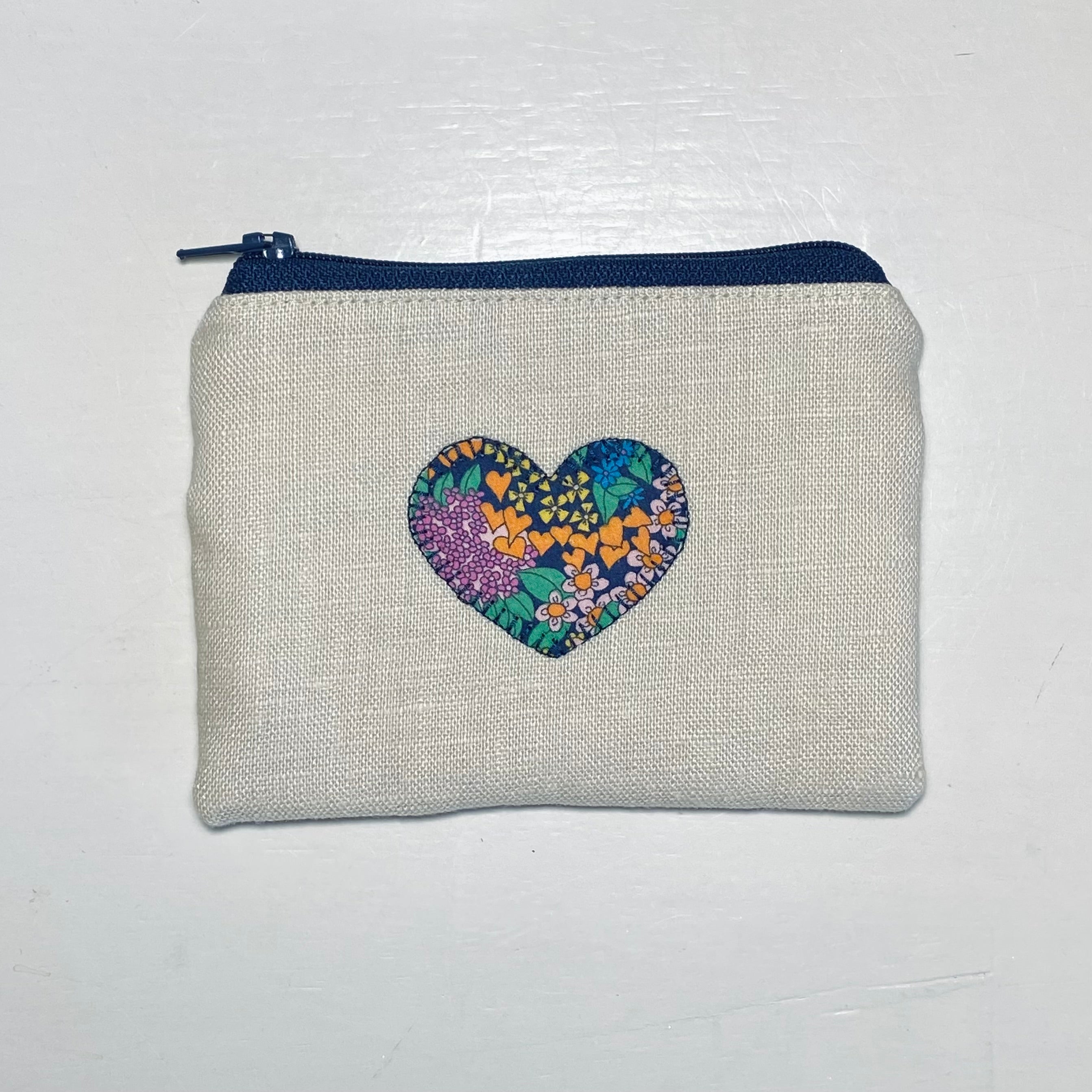 Pouch with Appliqued Heart