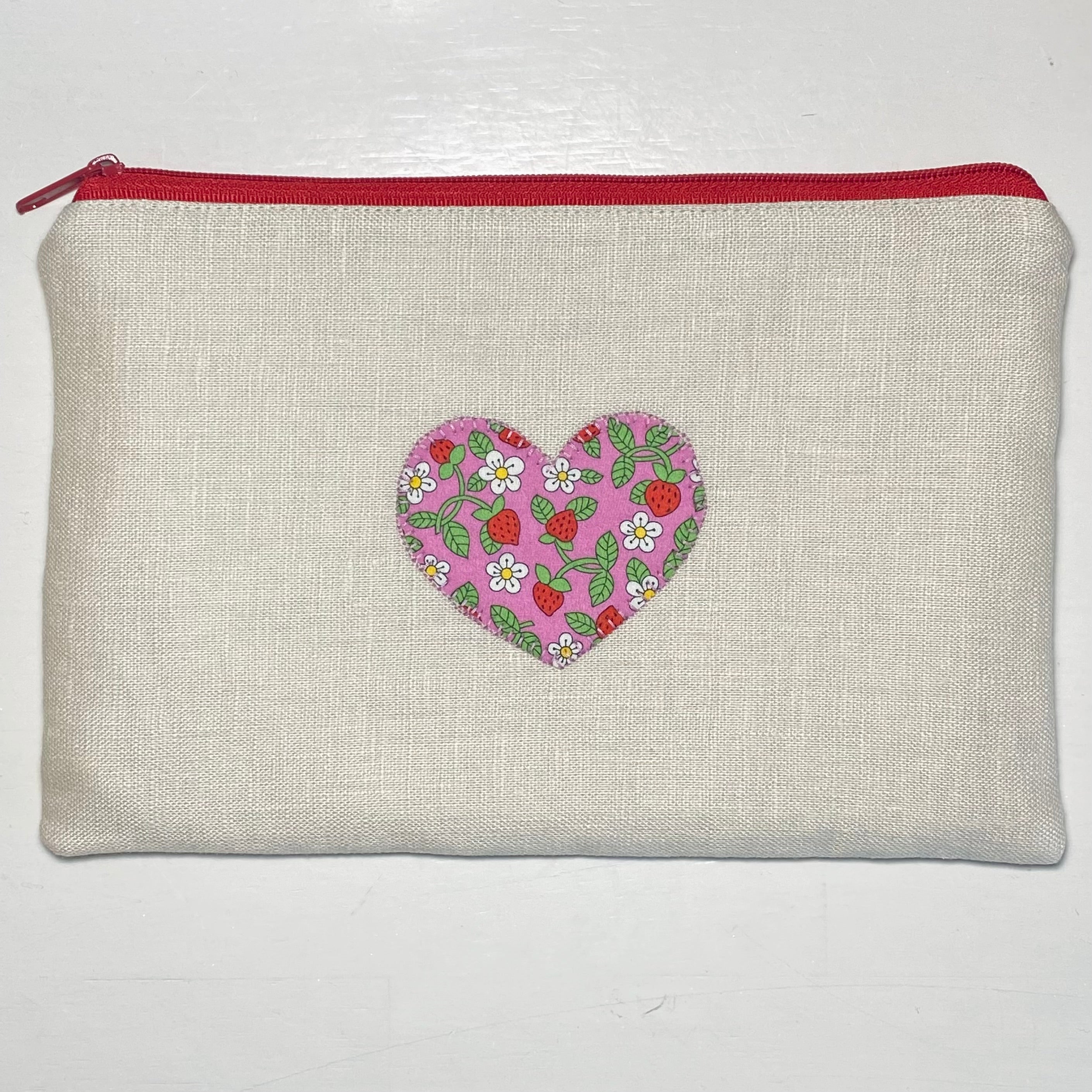 Pouch with Appliqued Heart