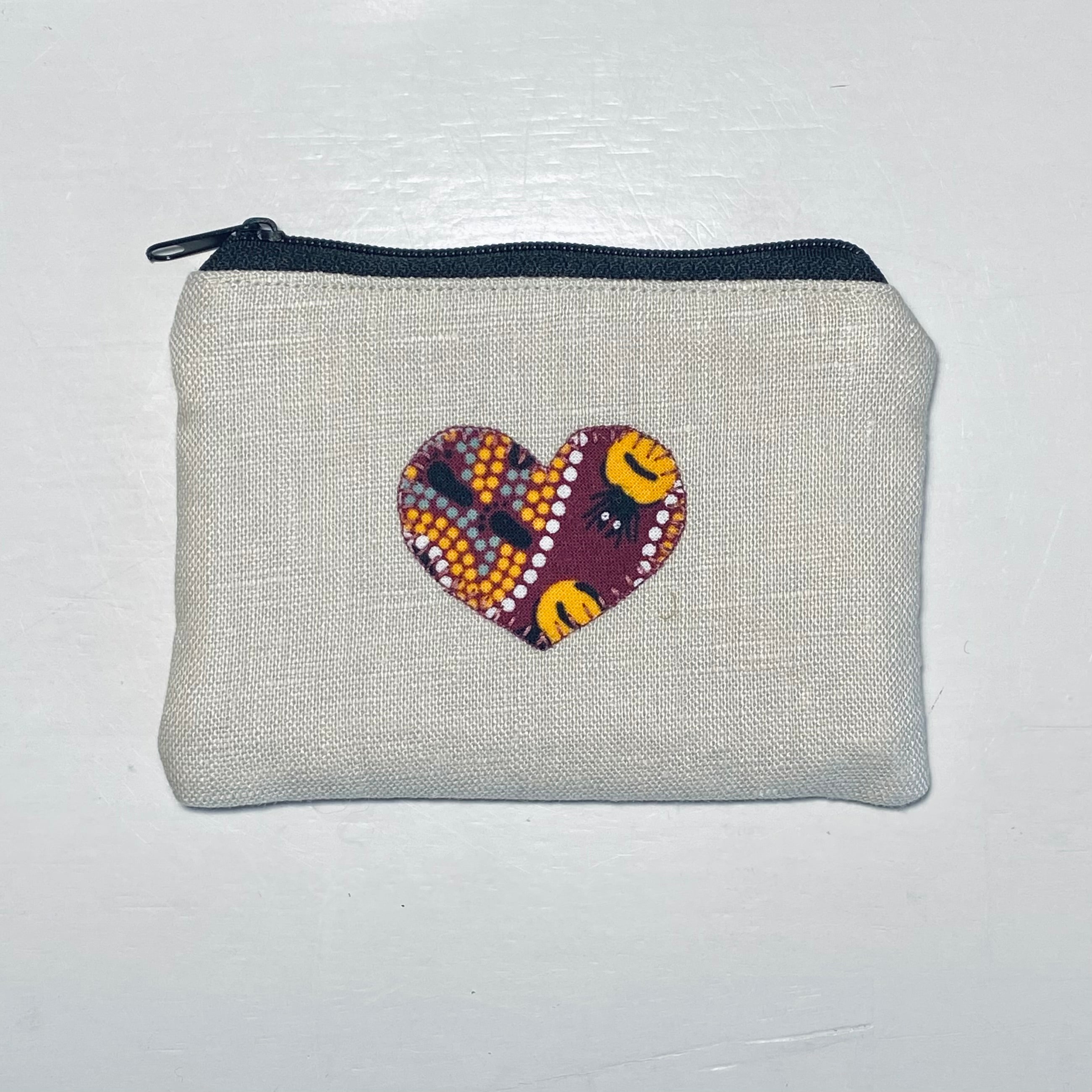 Pouch with Appliqued Heart