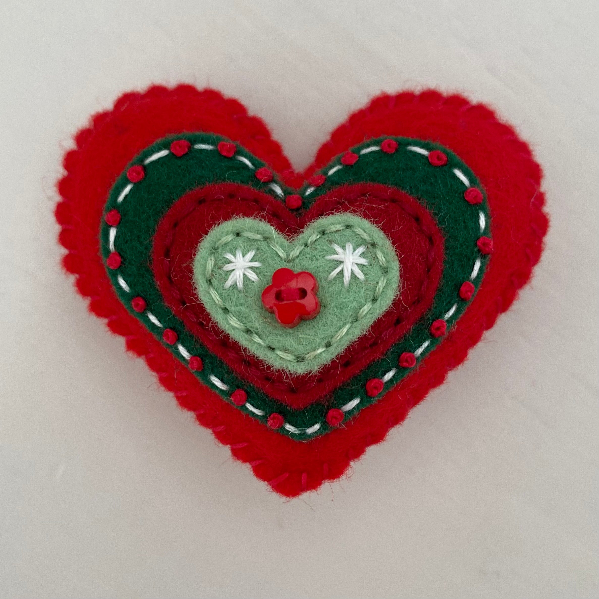Pocket Heart - Embellished CHRISTMAS