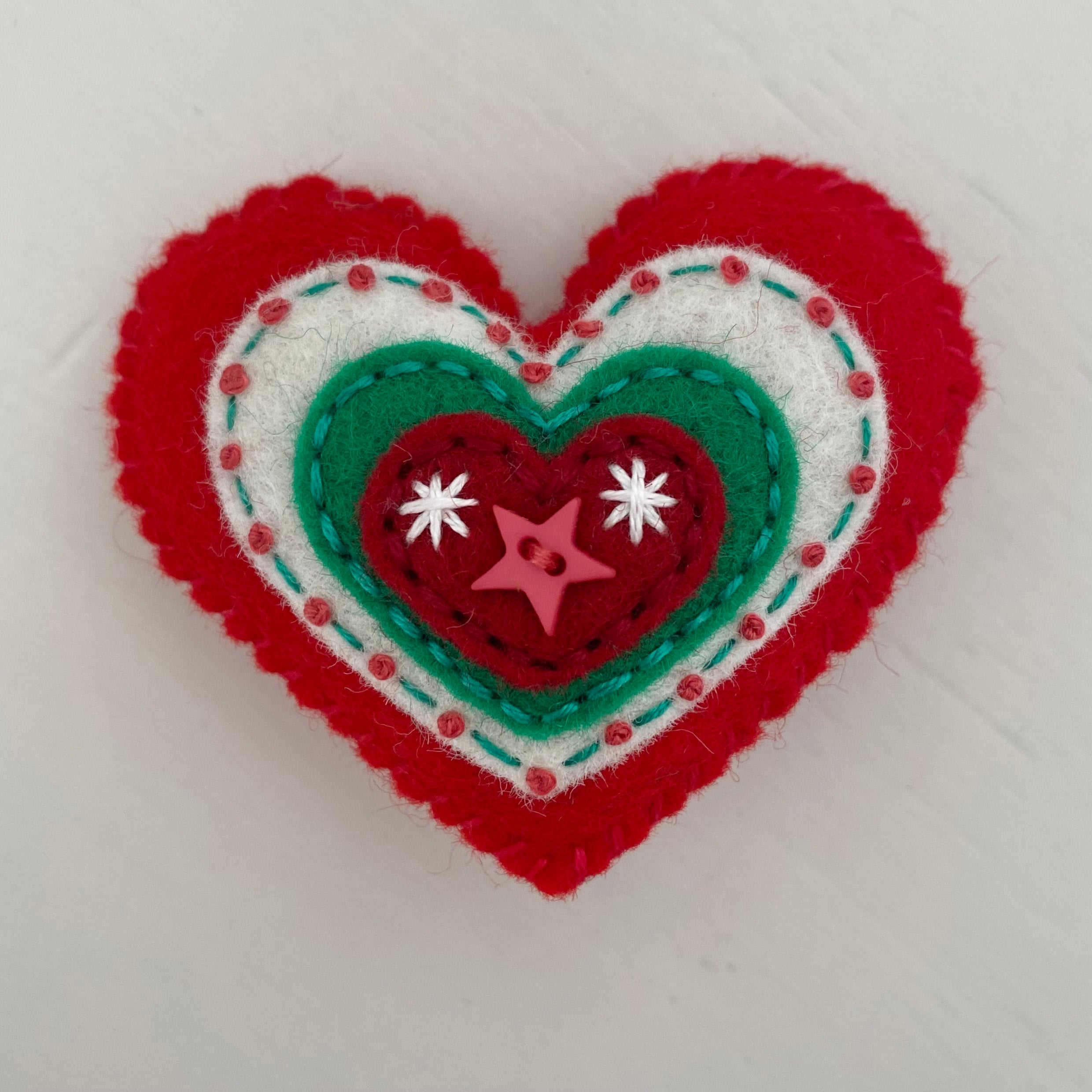 Pocket Heart - Embellished CHRISTMAS