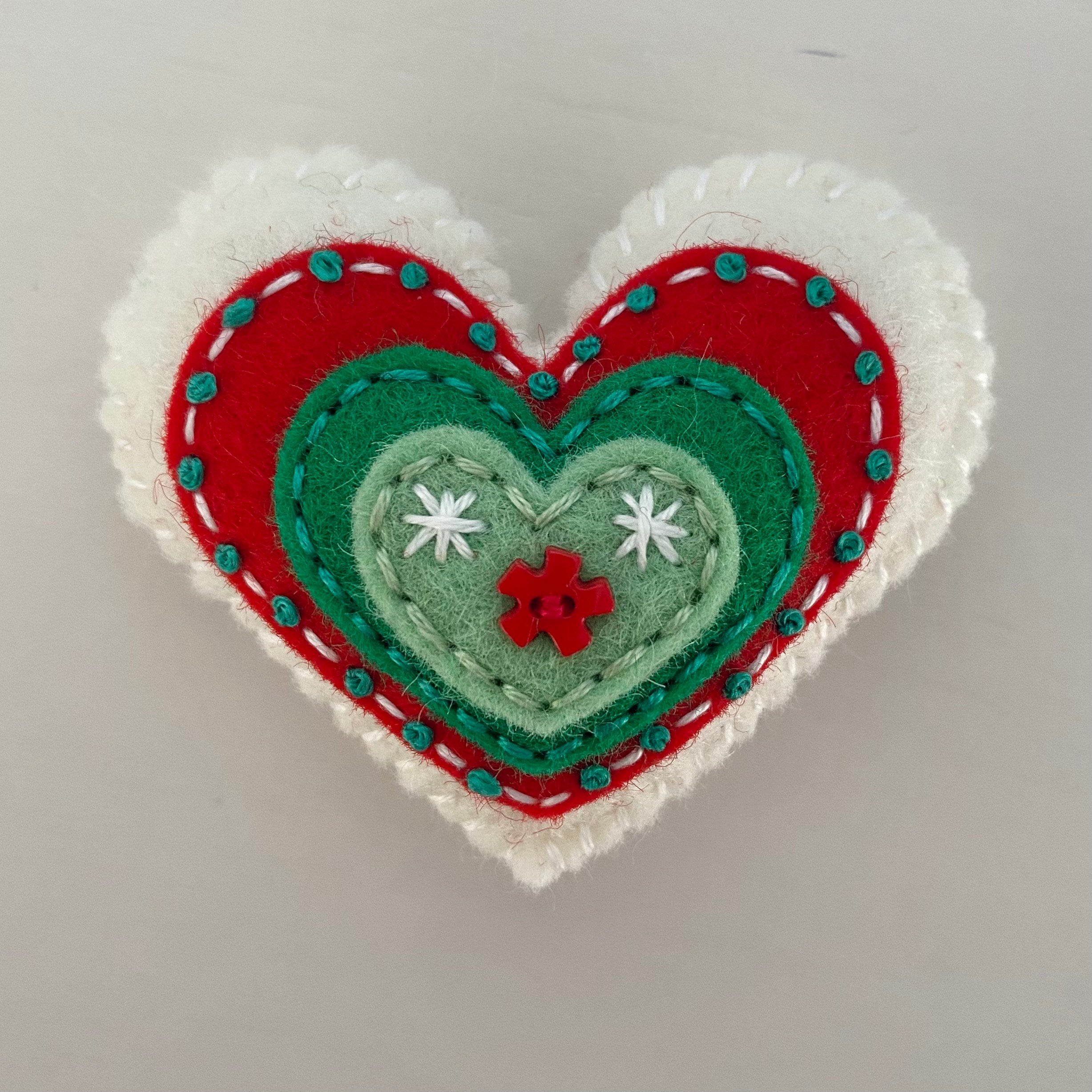 Pocket Heart - Embellished CHRISTMAS