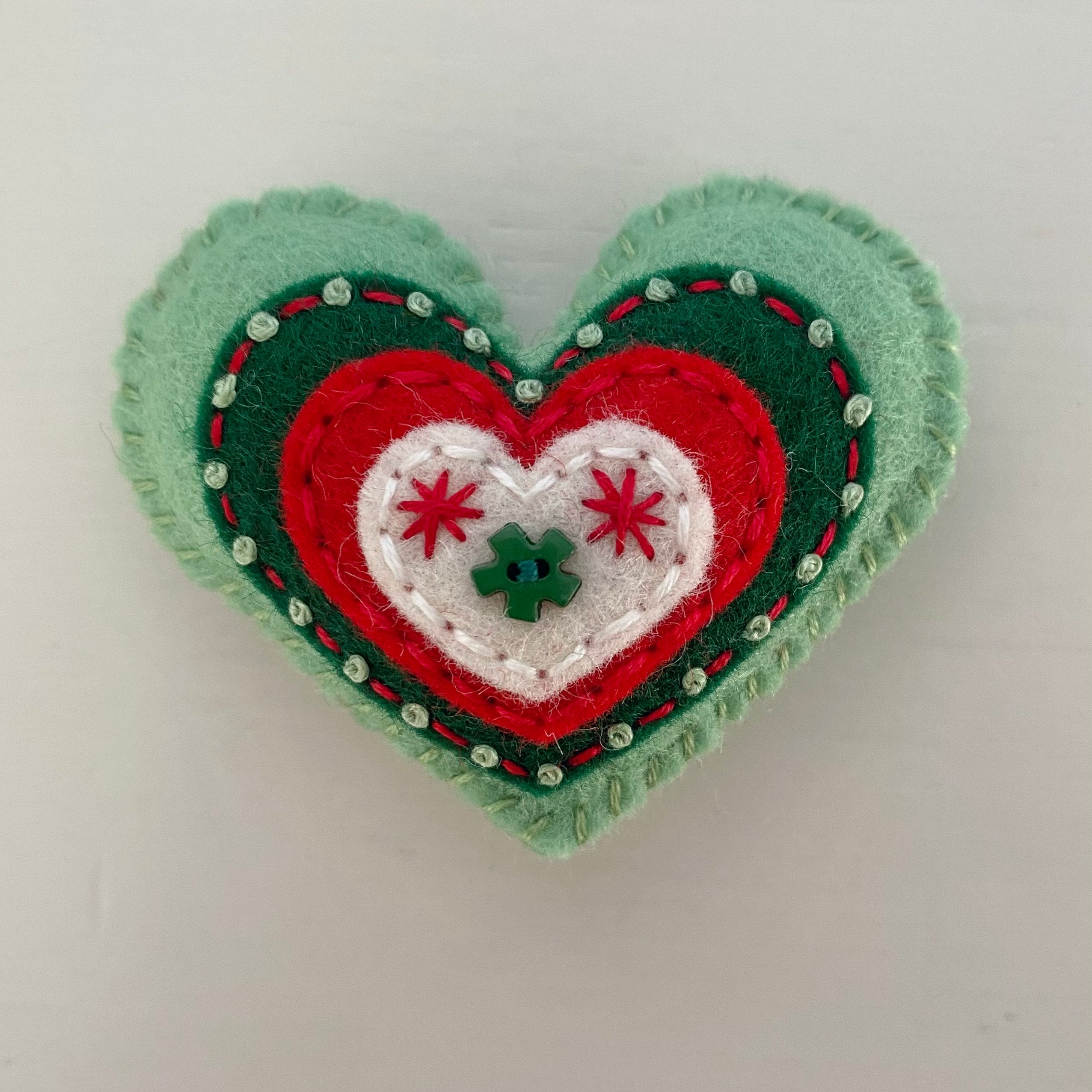 Pocket Heart - Embellished CHRISTMAS