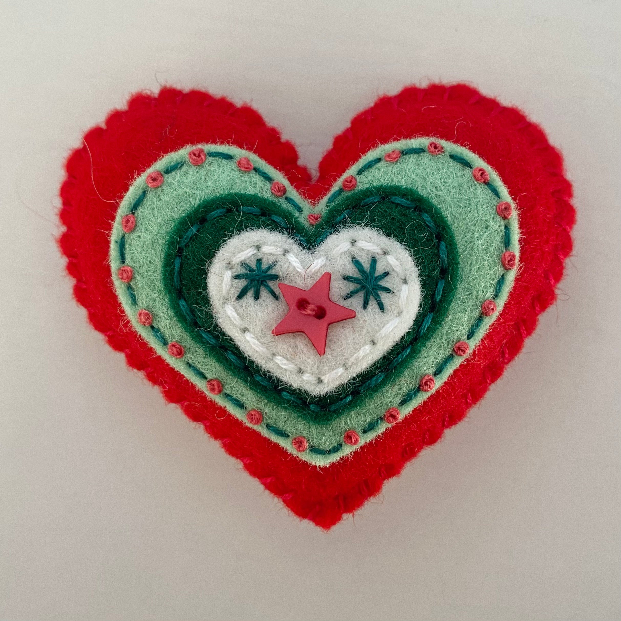 Pocket Heart - Embellished CHRISTMAS