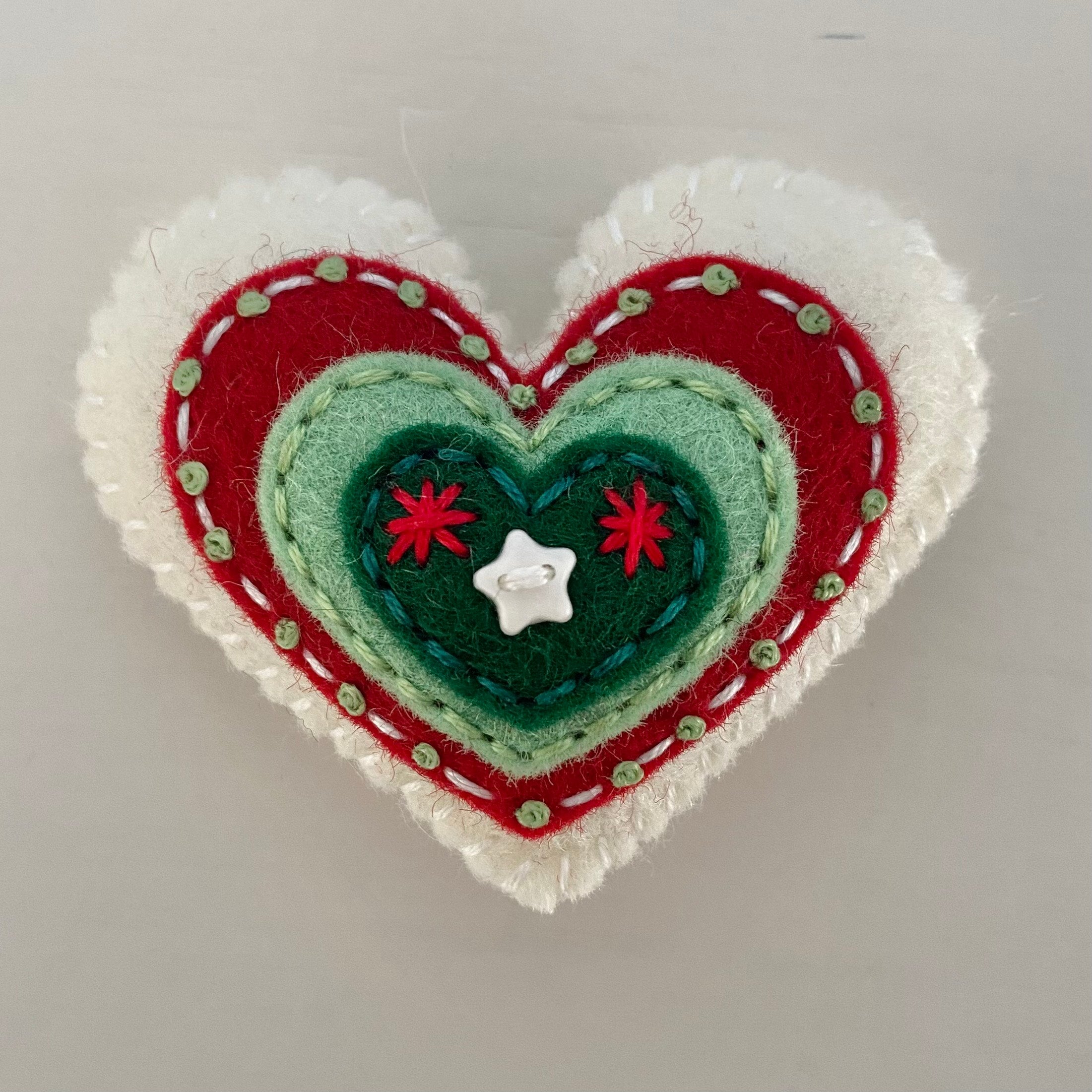 Pocket Heart - Embellished CHRISTMAS