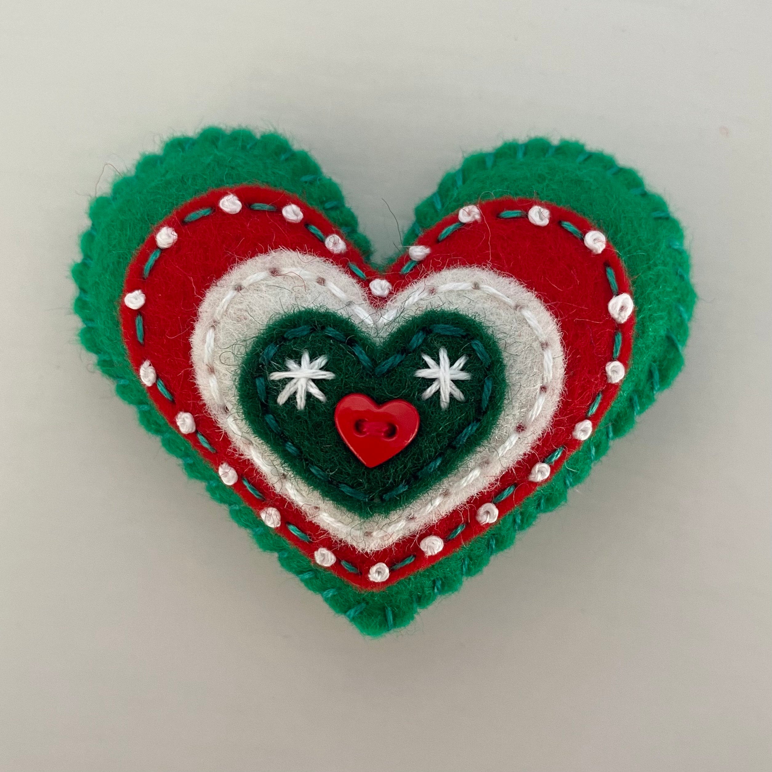 Pocket Heart - Embellished CHRISTMAS