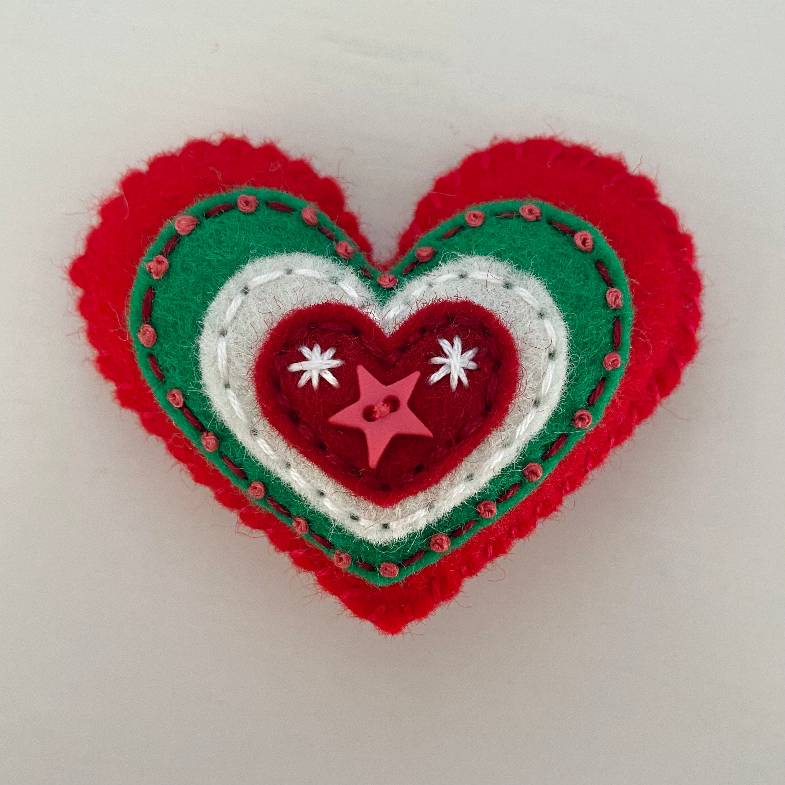 Pocket Heart - Embellished CHRISTMAS