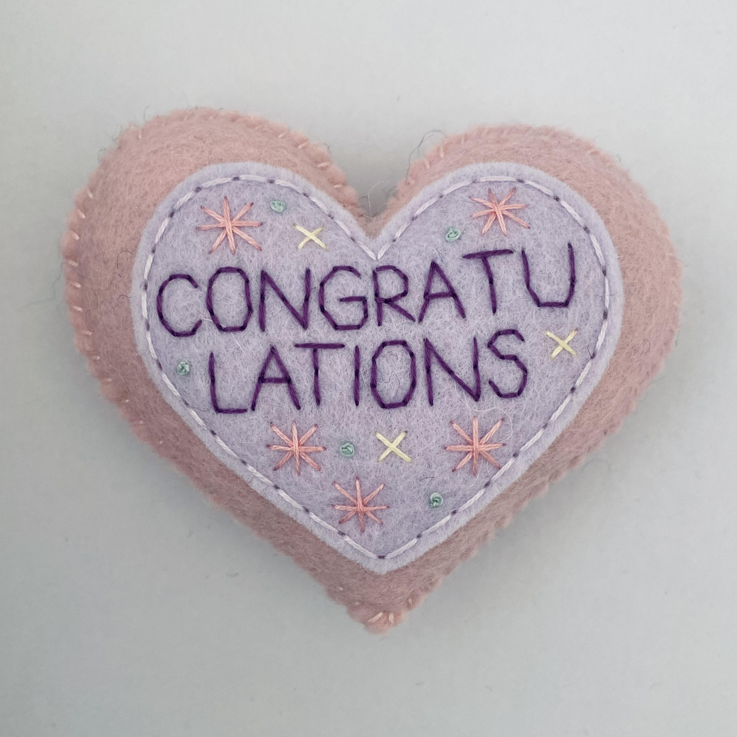 Pocket Heart - CONGRATULATIONS (9cm)