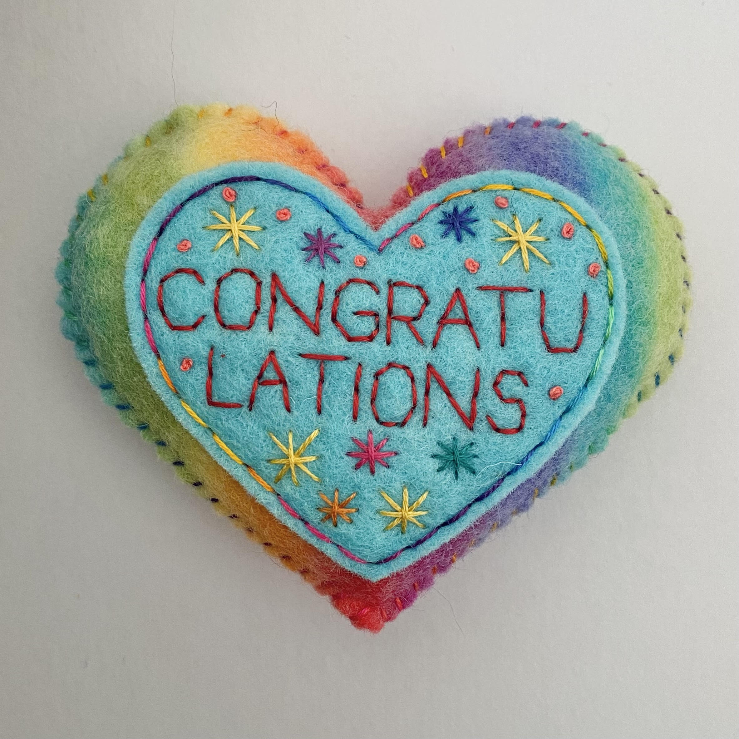 Pocket Heart - CONGRATULATIONS (9cm)