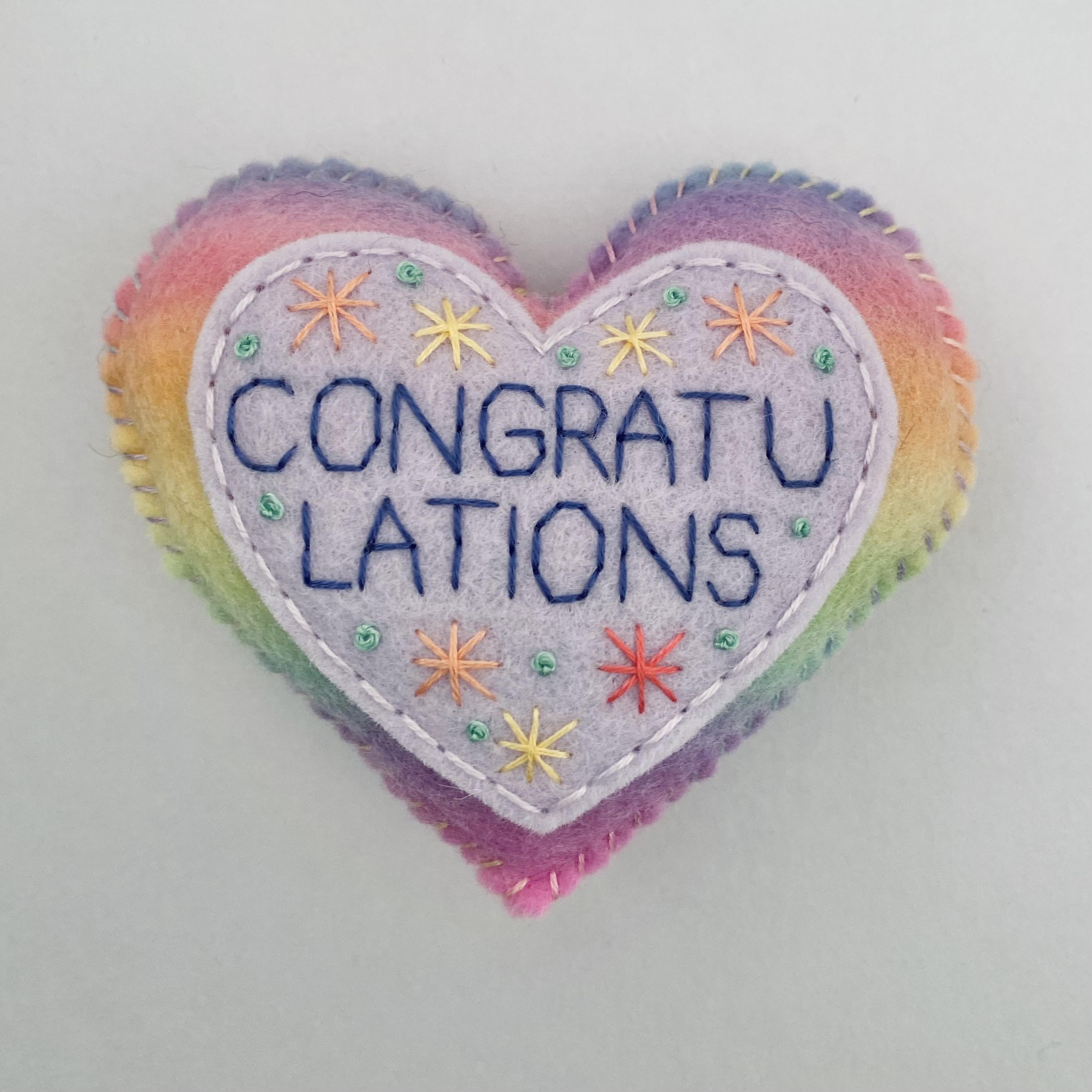 Pocket Heart - CONGRATULATIONS (9cm)