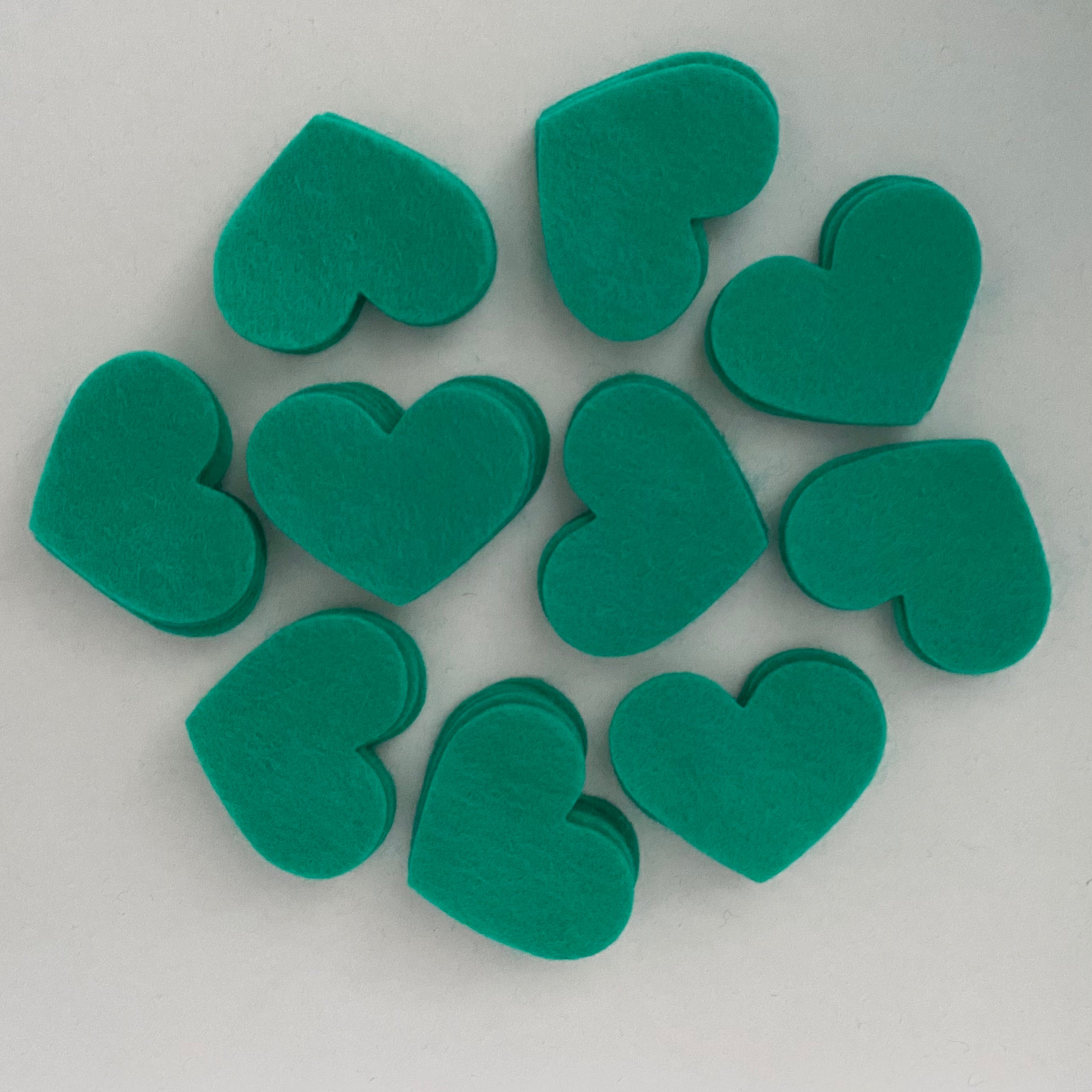 Pre-Cut Hearts (50) - Single Colour