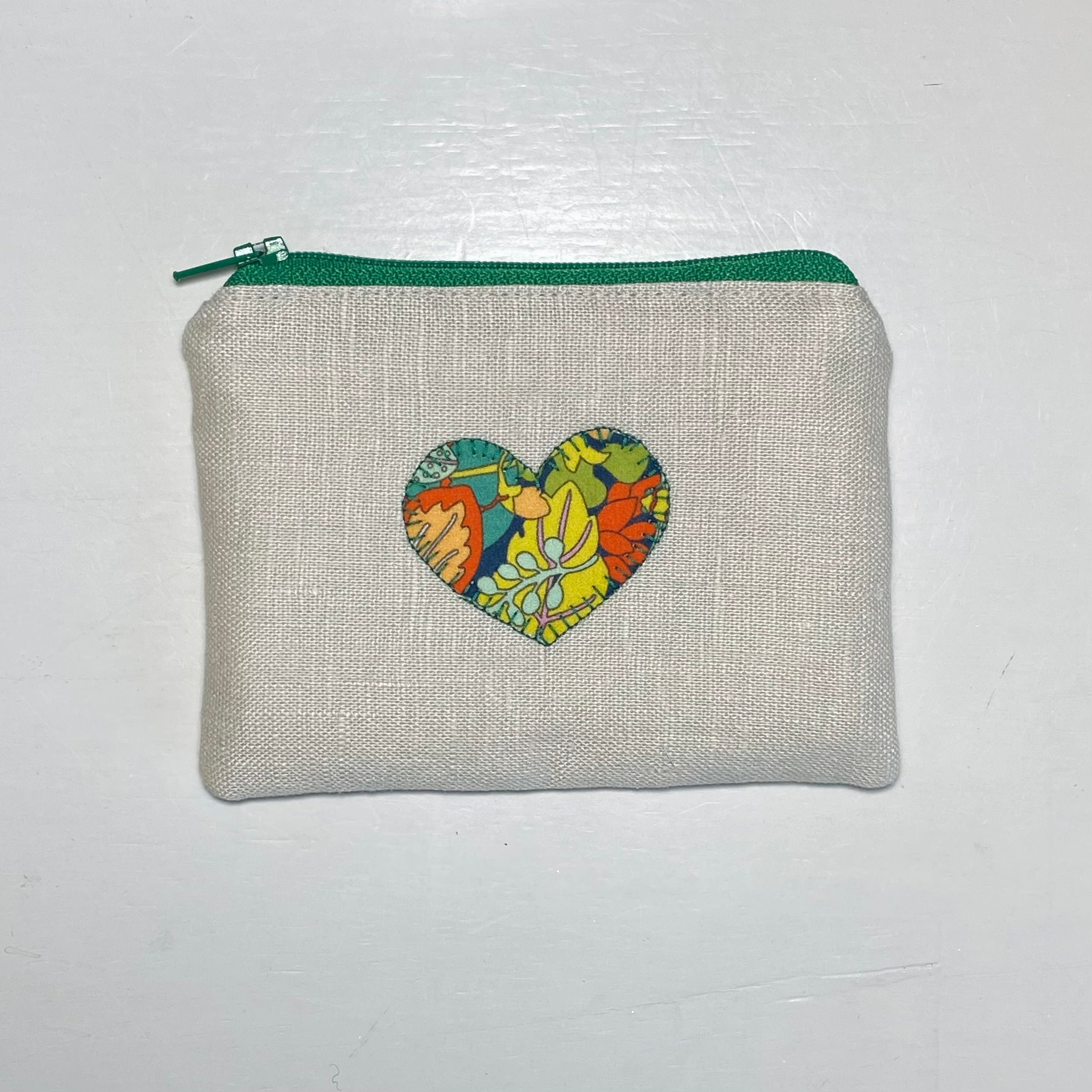 Pouch with Appliqued Heart
