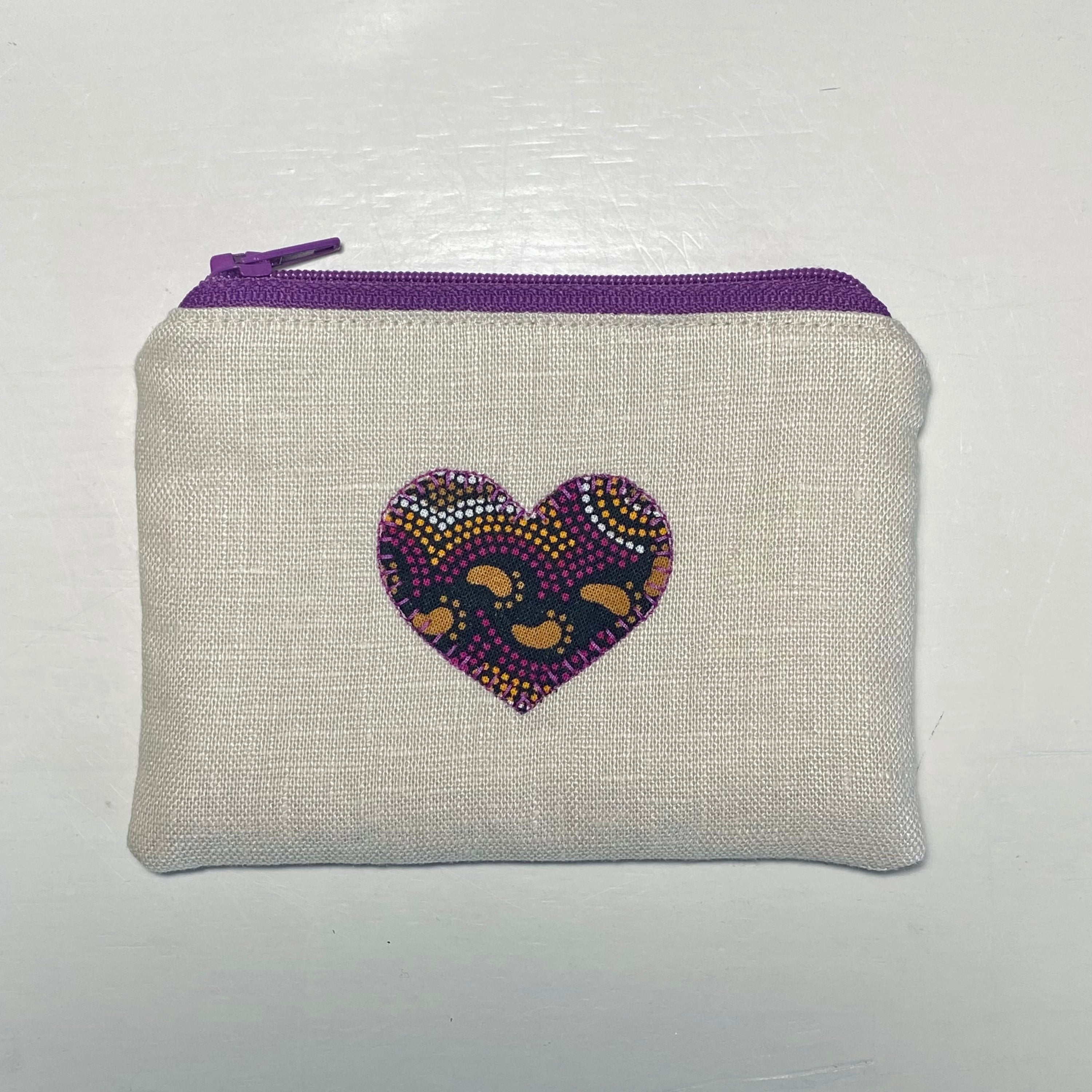 Pouch with Appliqued Heart