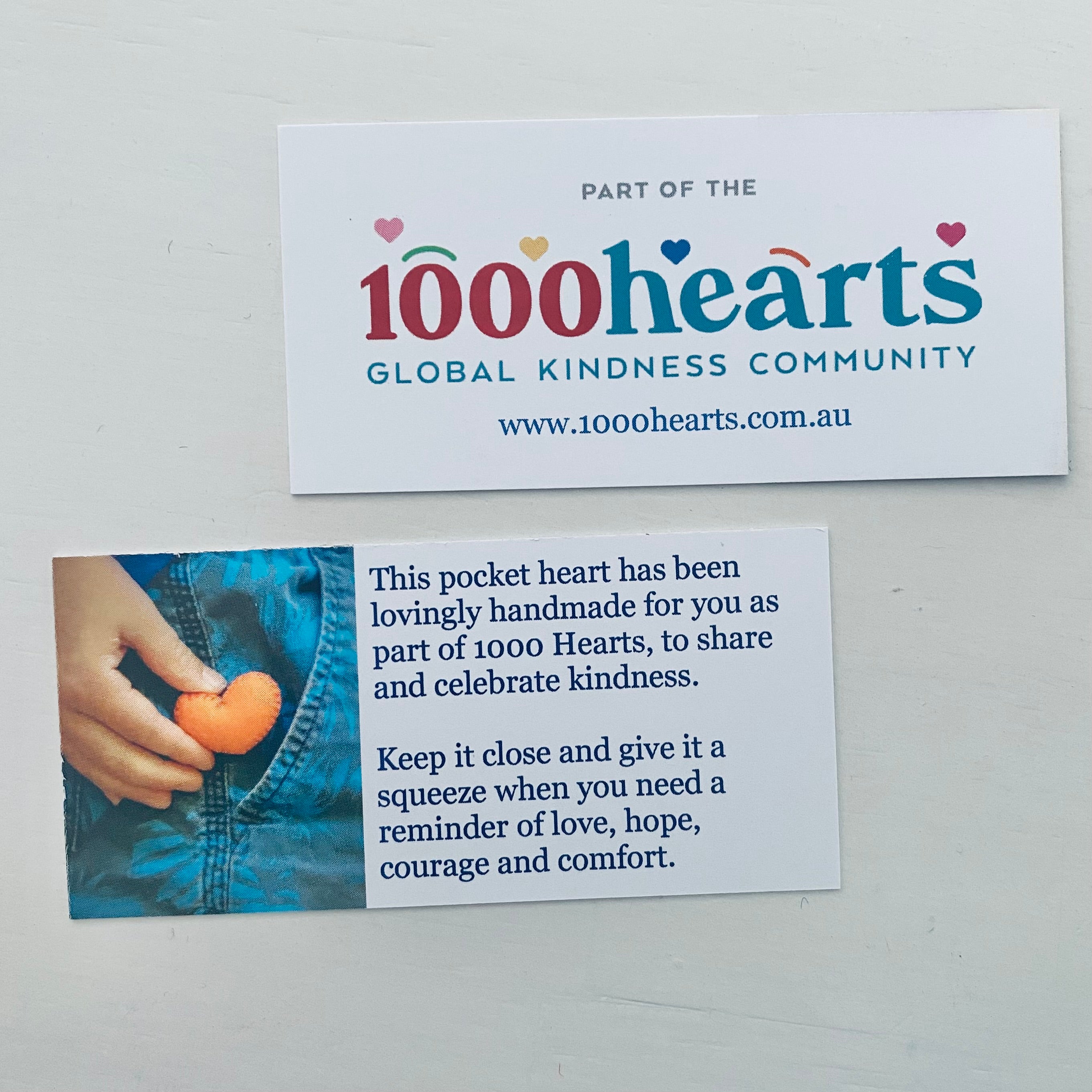 Cards and bags for wrapping hearts