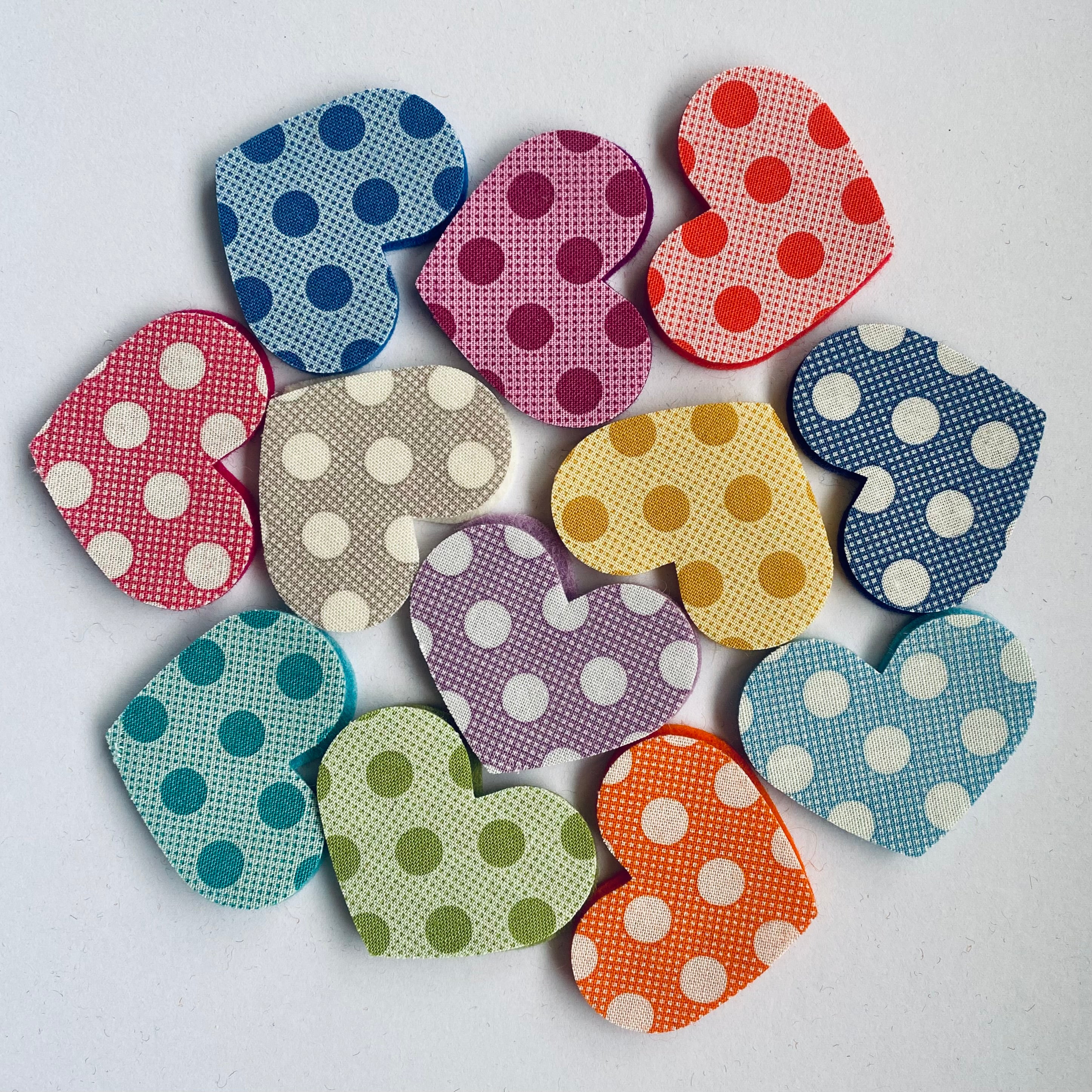 Pre-Cut Hearts - Fabric (Various)