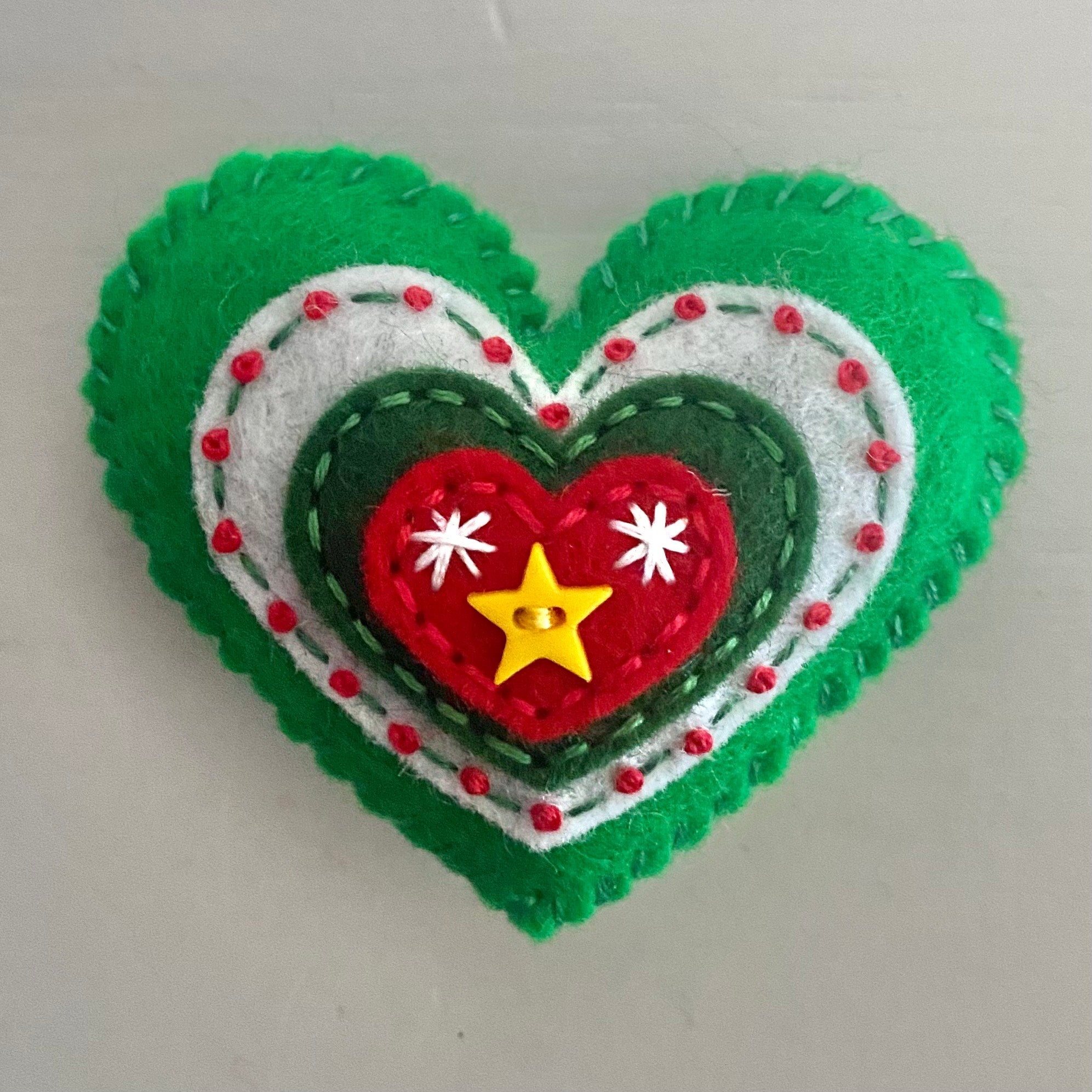 Pocket Heart - Embellished CHRISTMAS