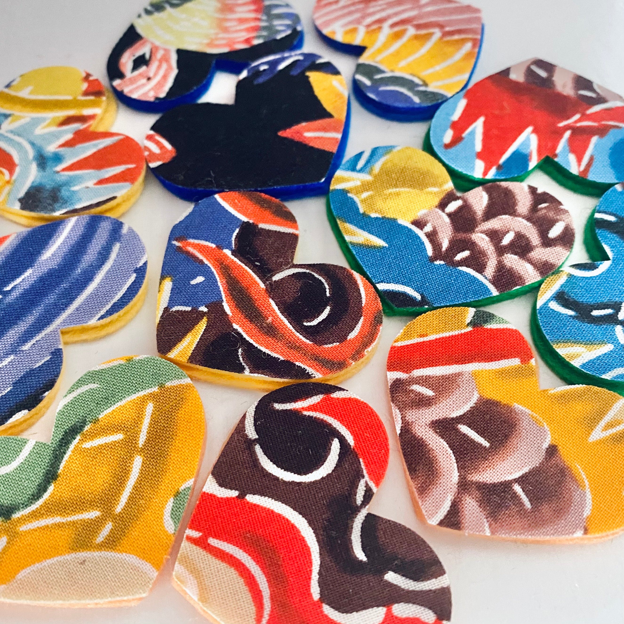 Pre-Cut Hearts - Fabric (Various)