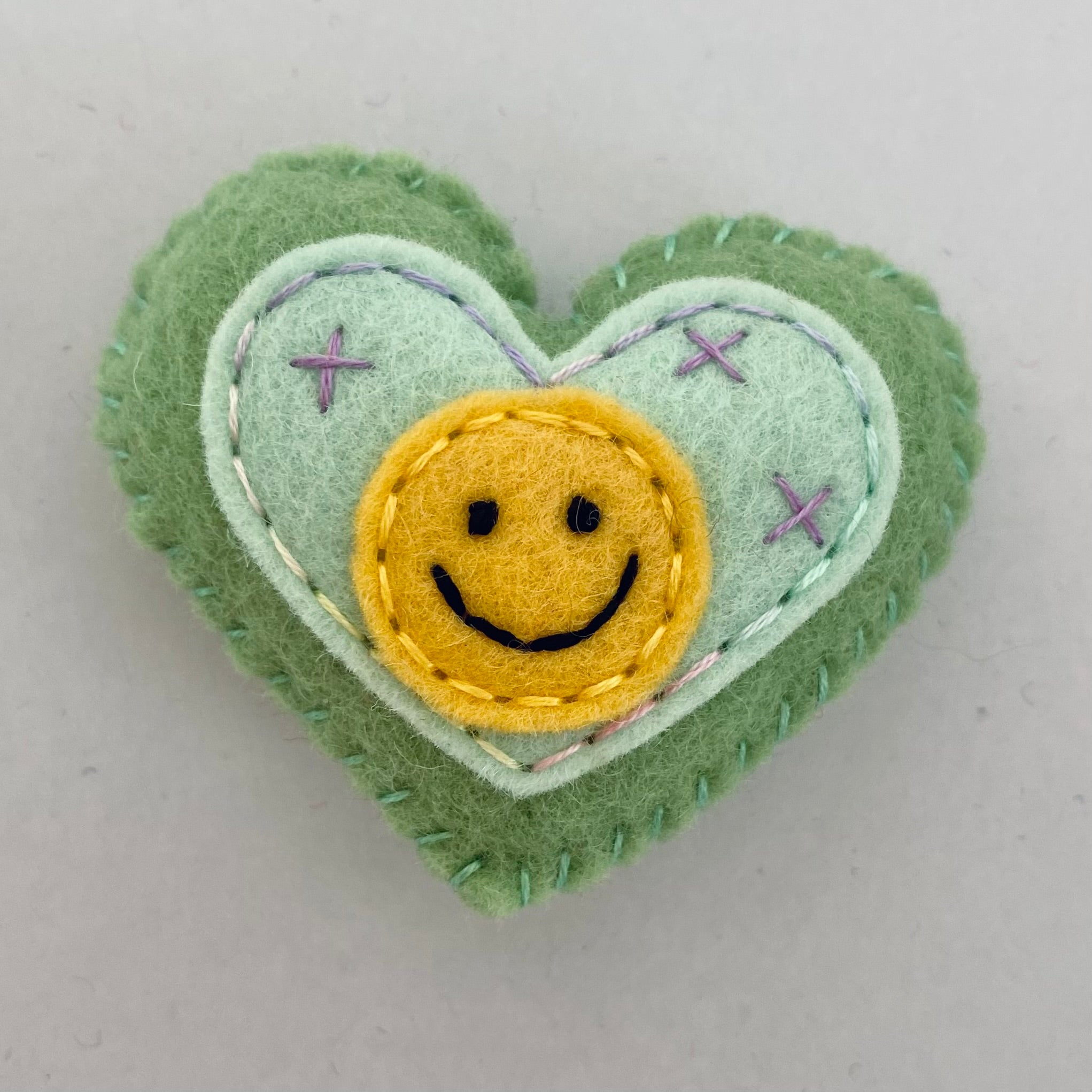 Pocket Heart - Smiley Face (6cm)
