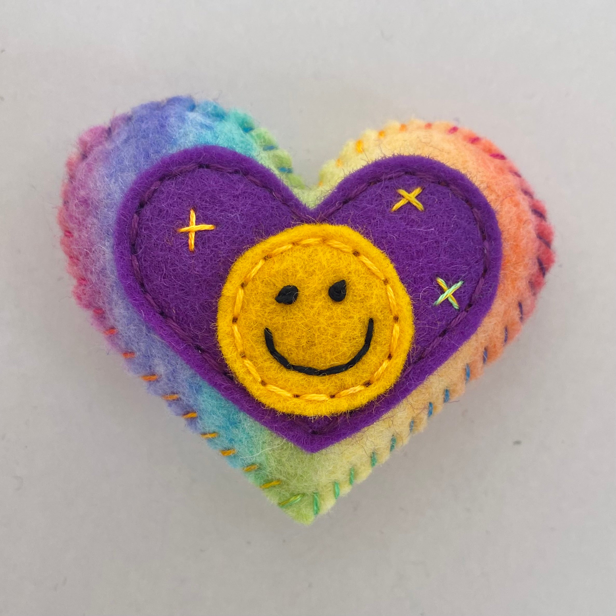 Pocket Heart - Smiley Face (6cm)