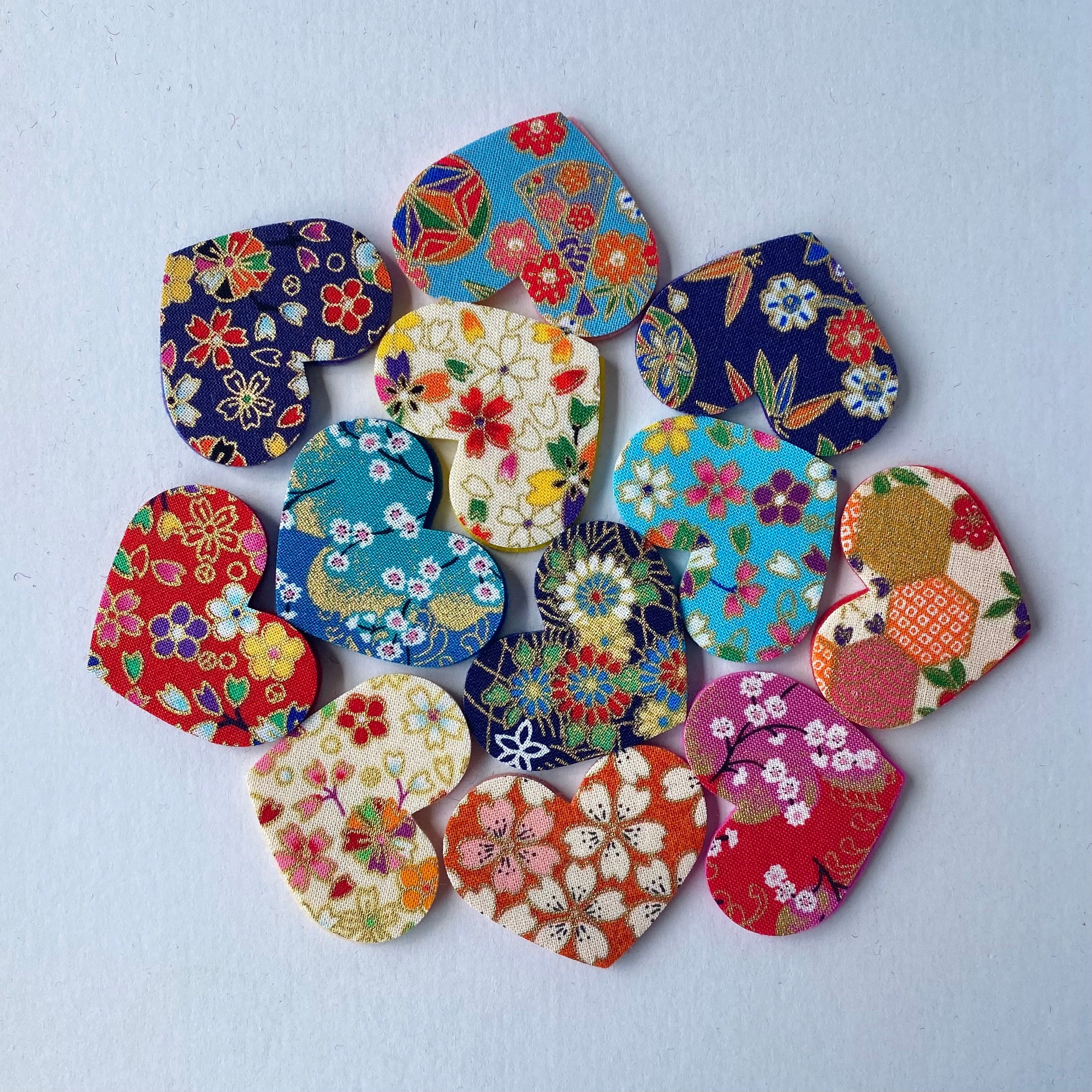 Pre-Cut Hearts - Fabric (Various)