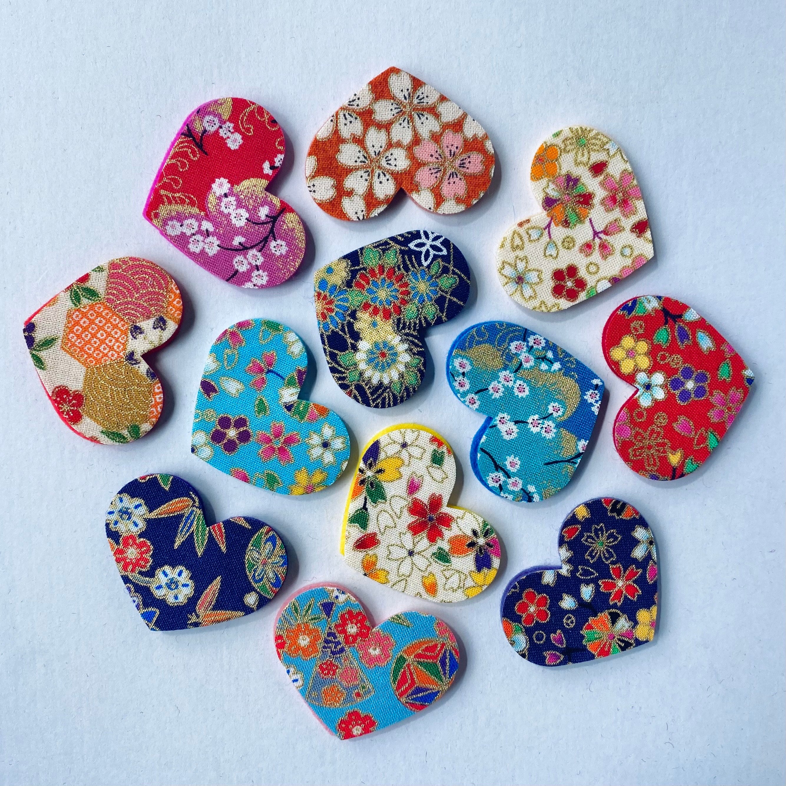Pre-Cut Hearts - Fabric (Various)