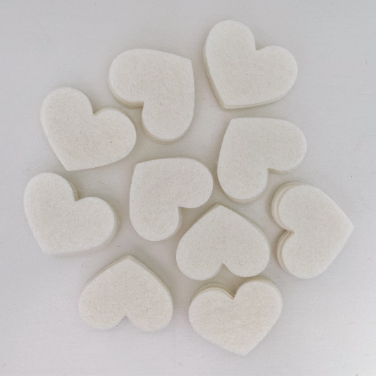 Pre-Cut Hearts (50) - Single Colour