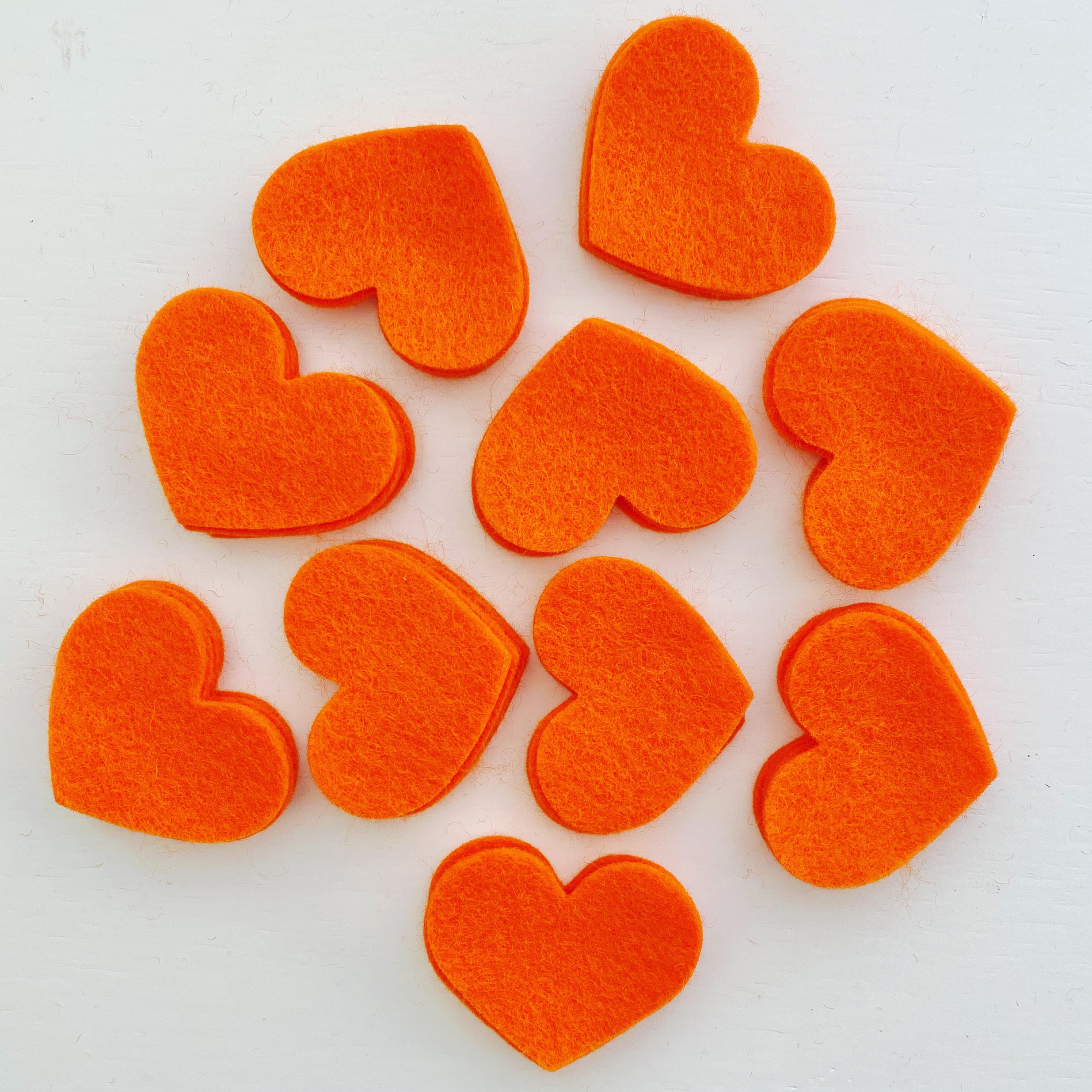Pre-Cut Hearts (50) - Single Colour