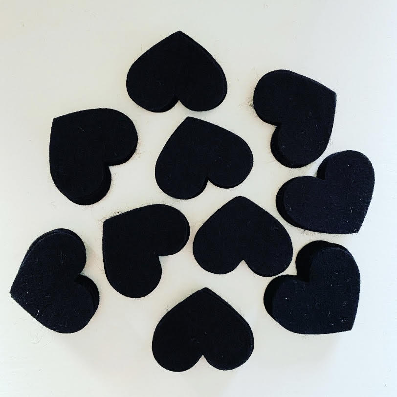 Pre-Cut Hearts (50) - Single Colour