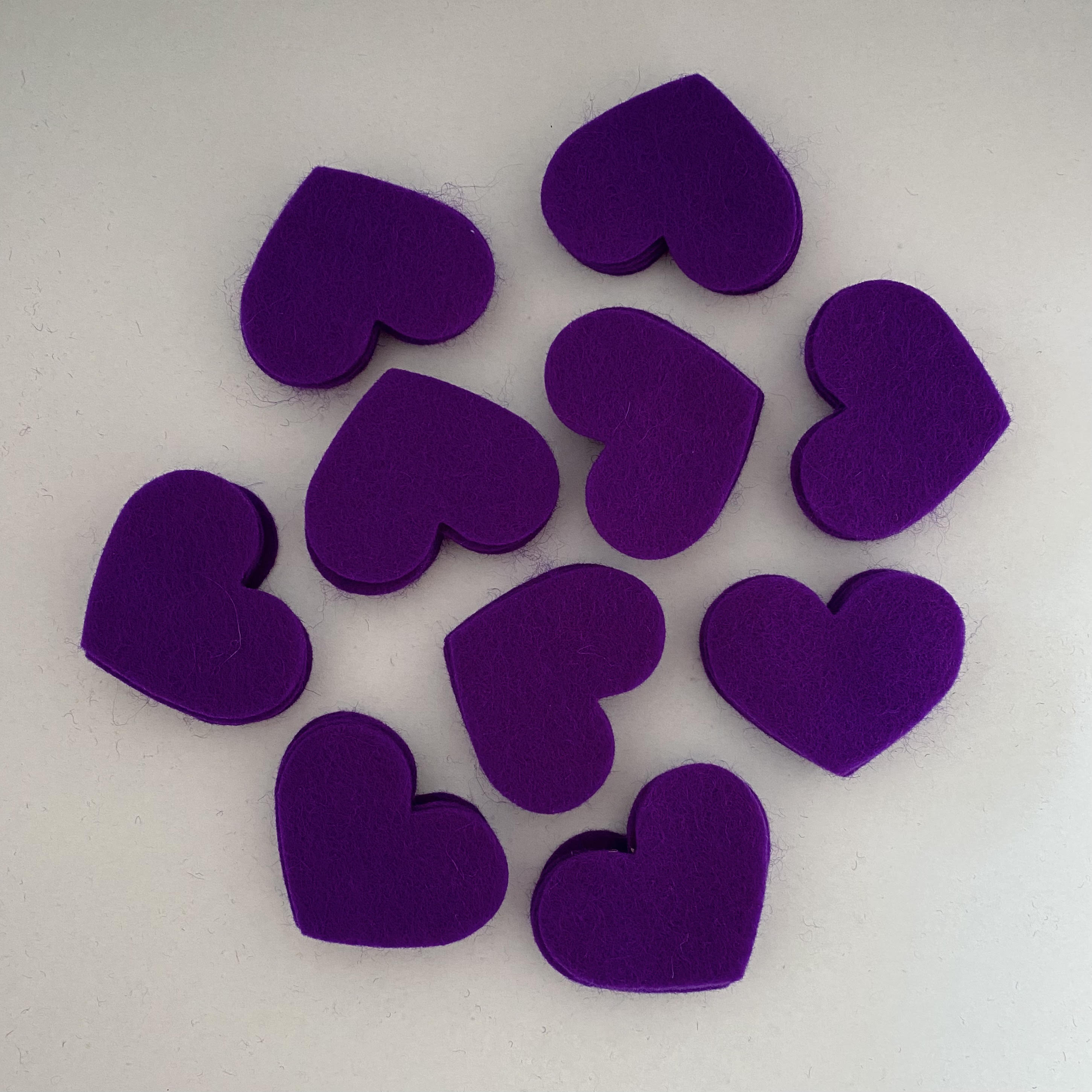 Pre-Cut Hearts (50) - Single Colour