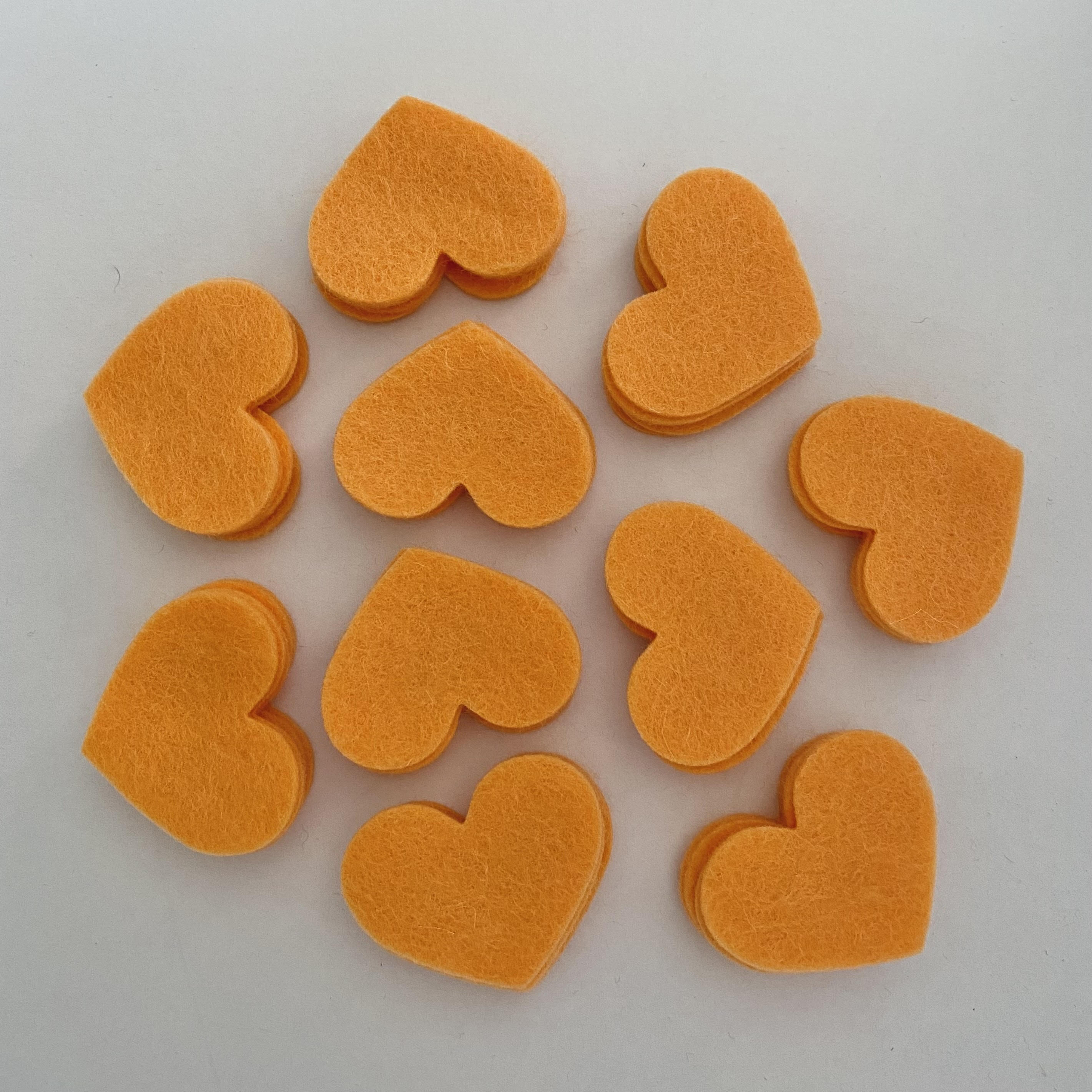 Pre-Cut Hearts (50) - Single Colour