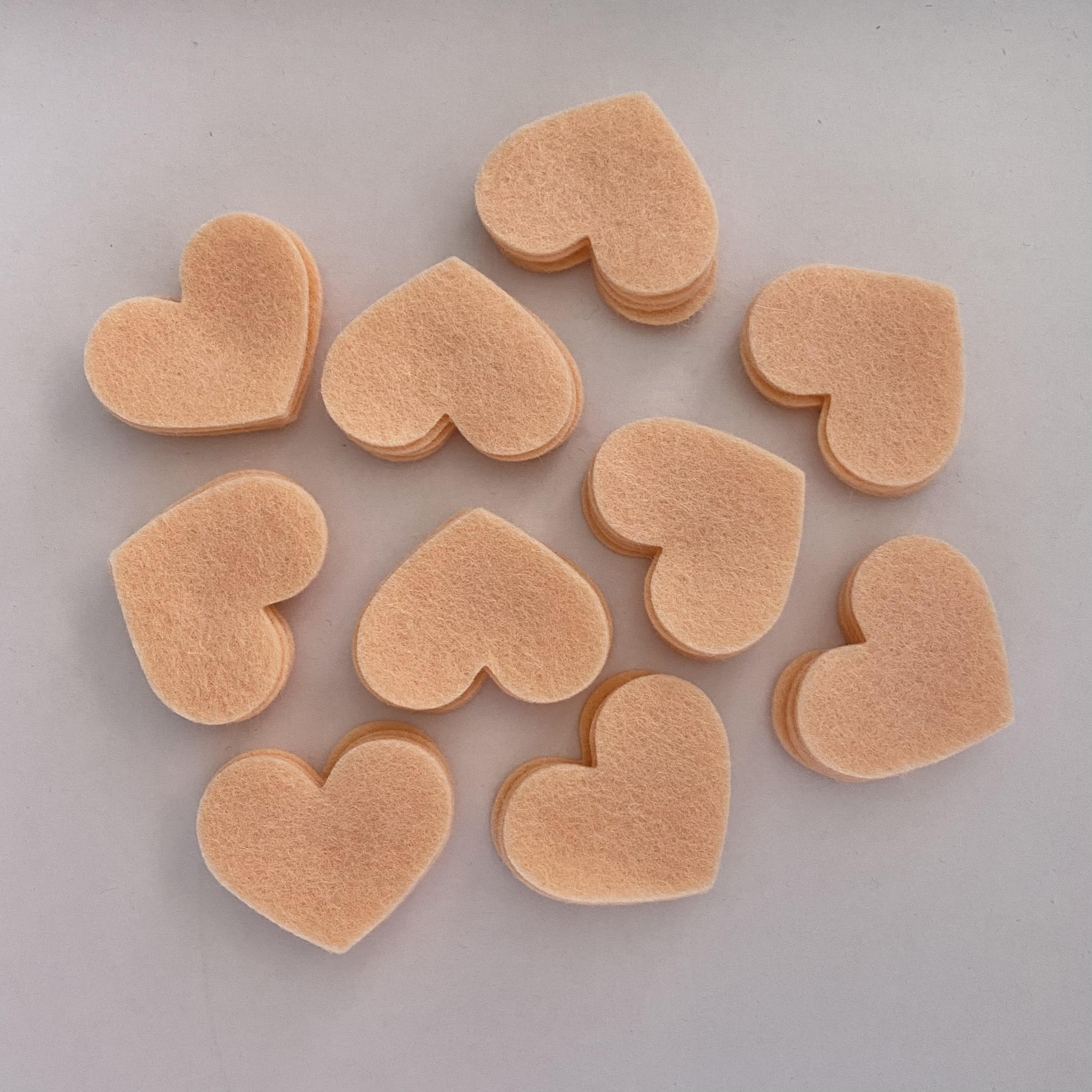 Pre-Cut Hearts (50) - Single Colour