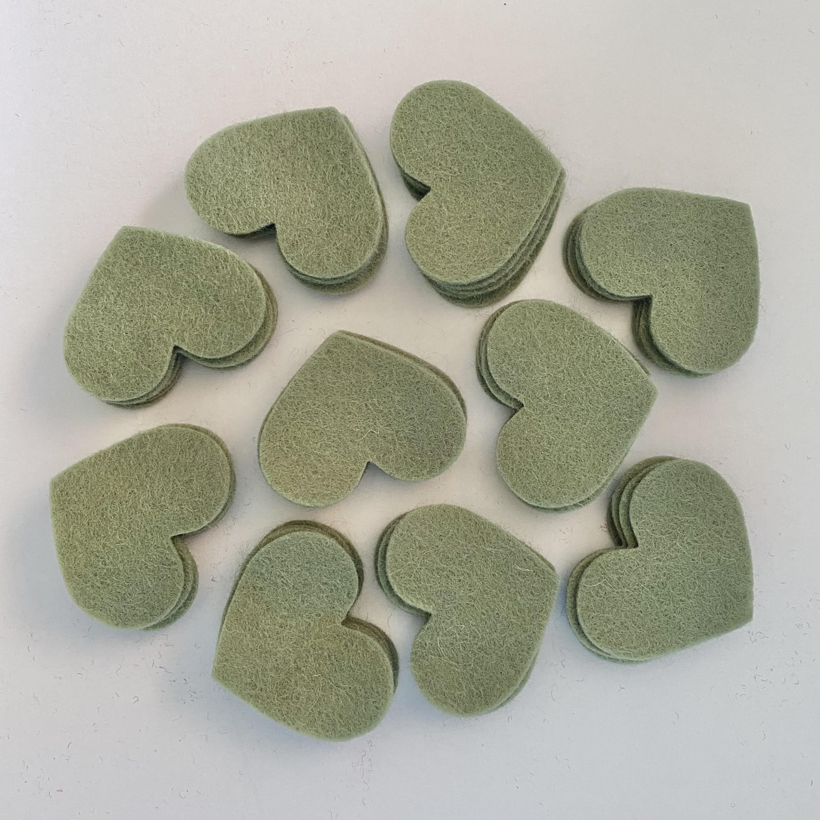 Pre-Cut Hearts (50) - Single Colour