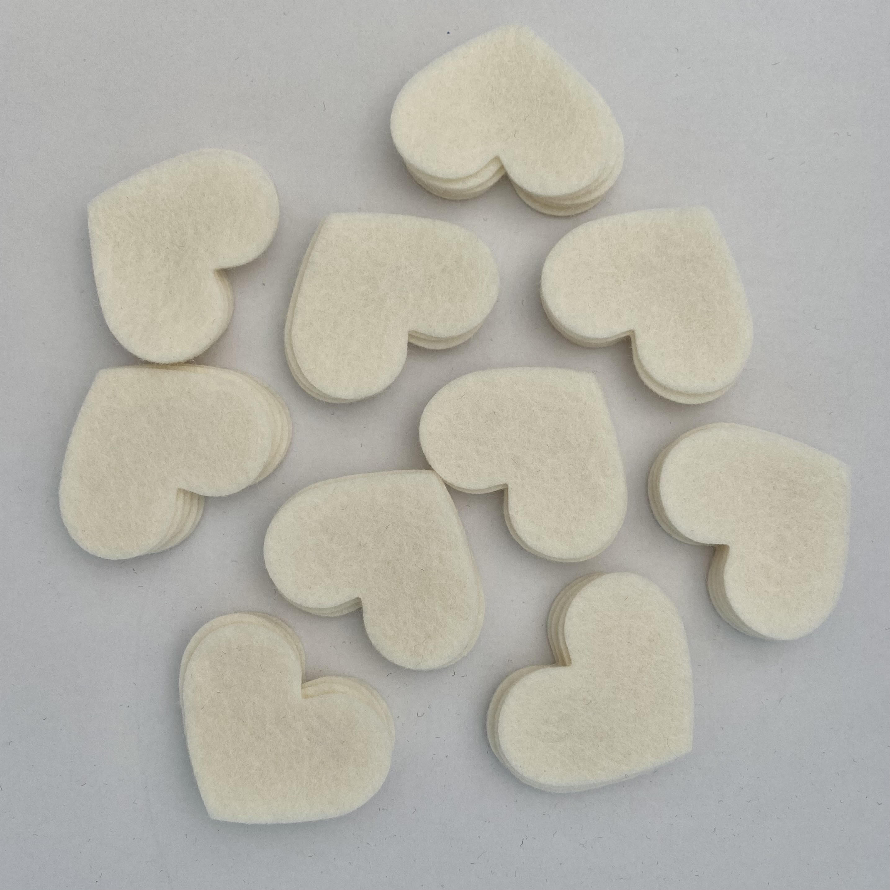 Pre-Cut Hearts (50) - Single Colour