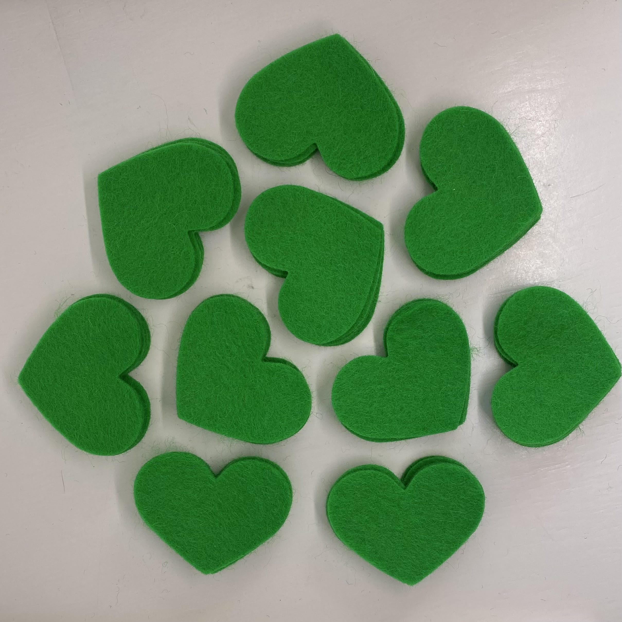 Pre-Cut Hearts (50) - Single Colour