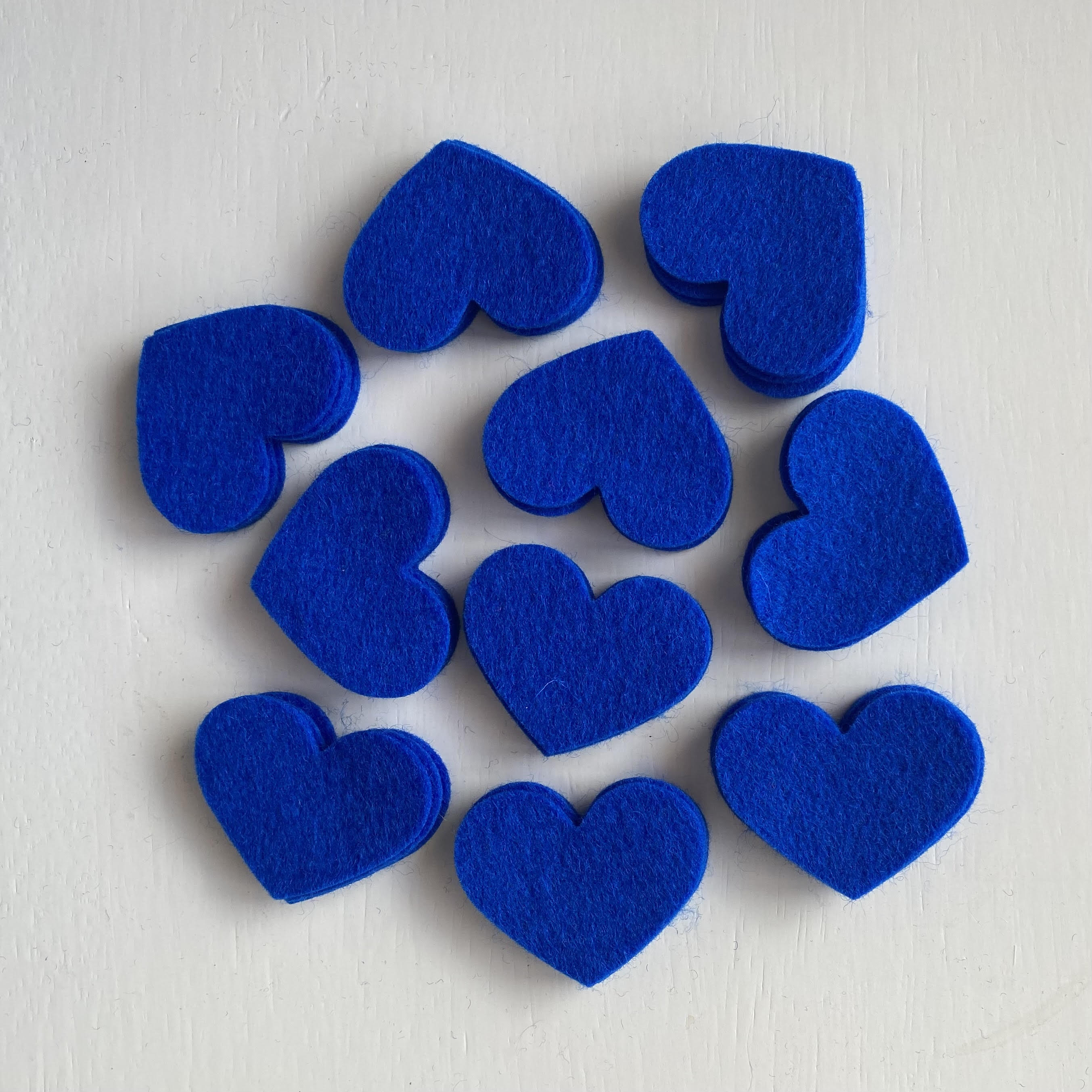 Pre-Cut Hearts (50) - Single Colour
