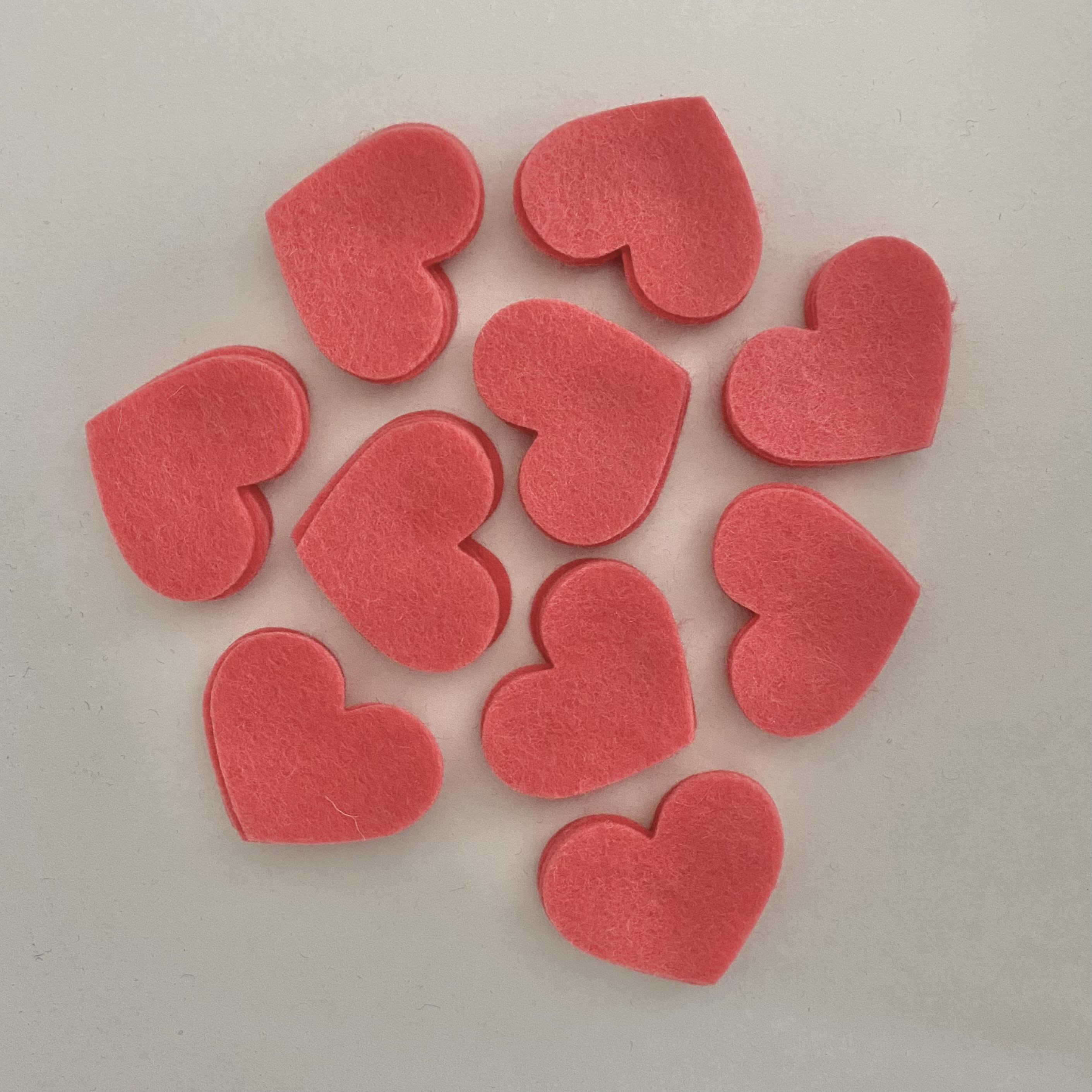Pre-Cut Hearts (50) - Single Colour