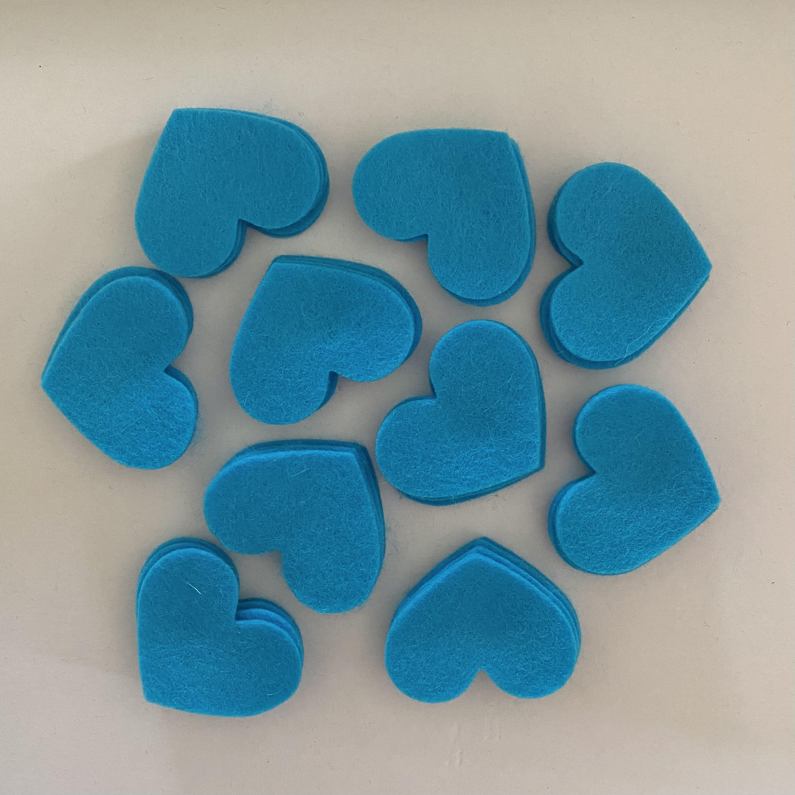 Pre-Cut Hearts (50) - Single Colour