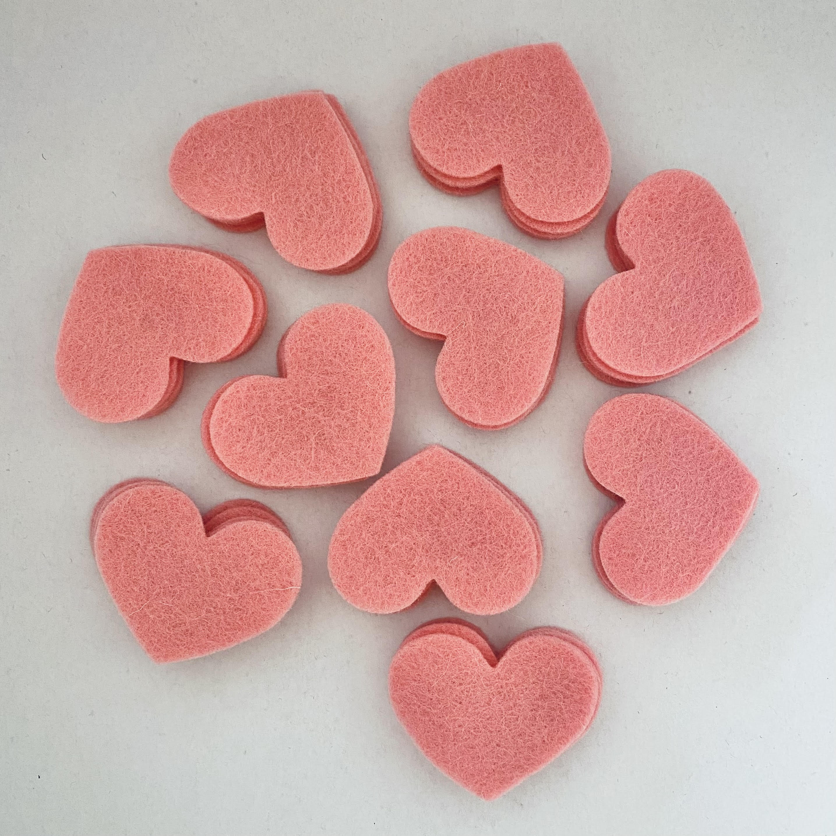 Pre-Cut Hearts (50) - Single Colour