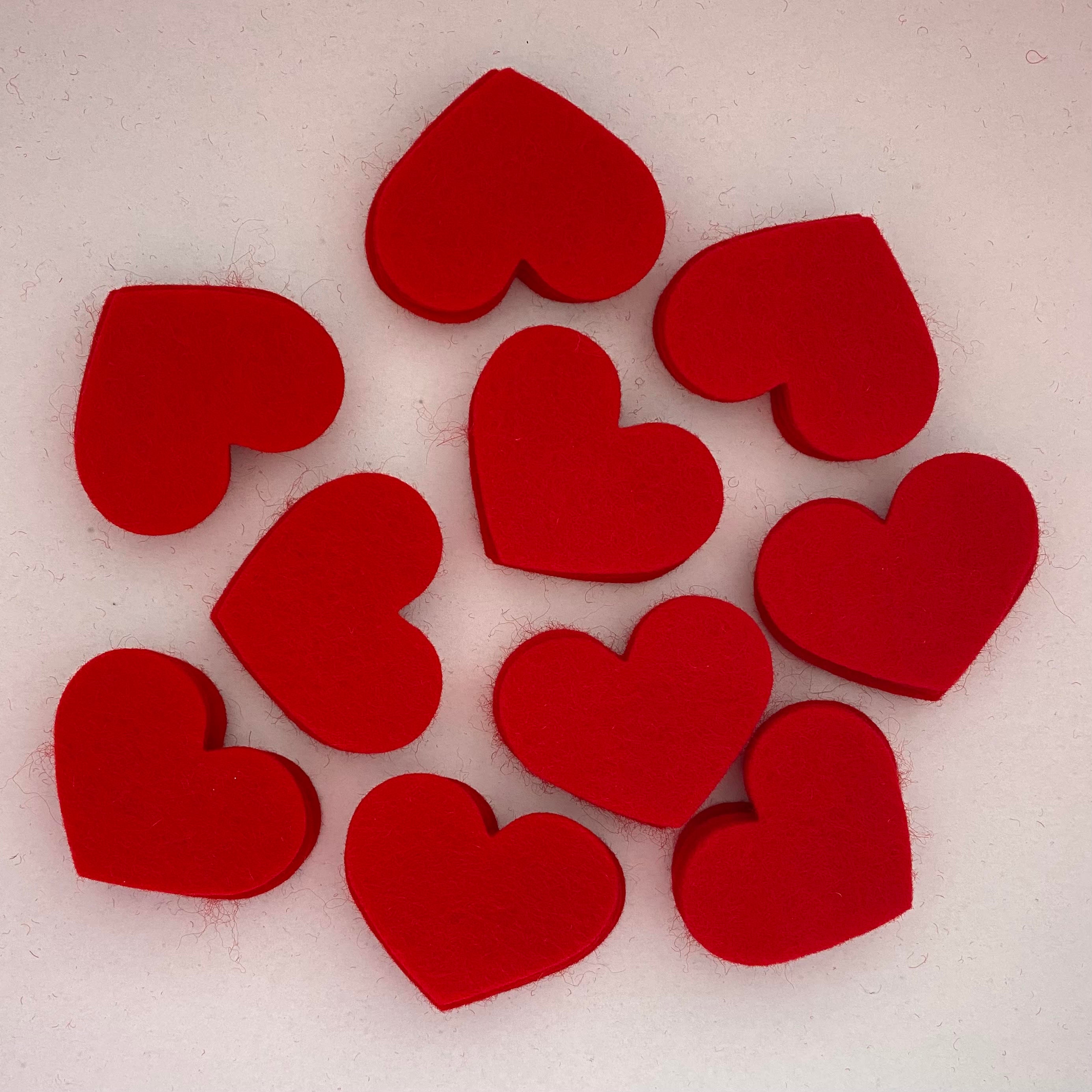 Pre-Cut Hearts (50) - Single Colour