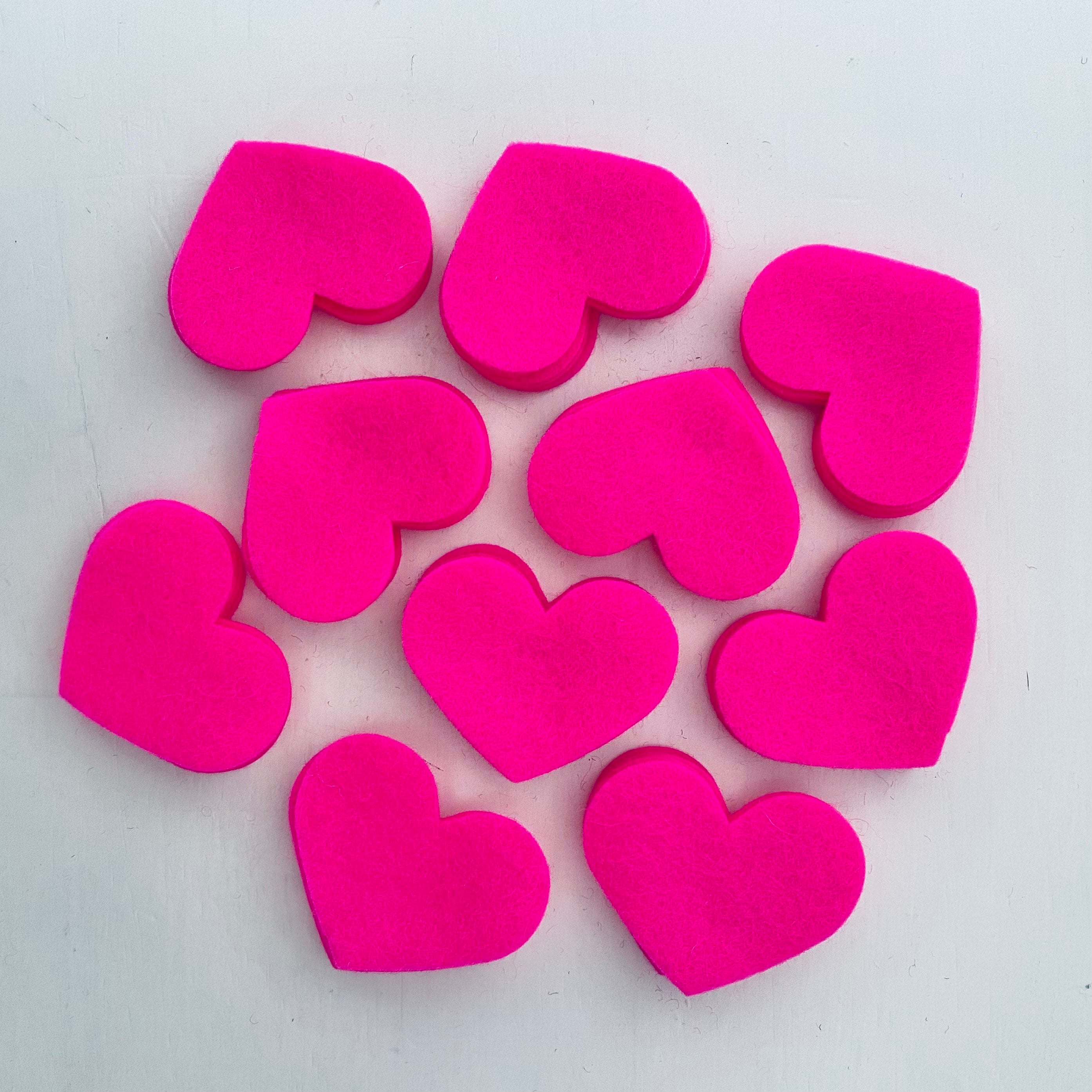 Pre-Cut Hearts (50) - Single Colour