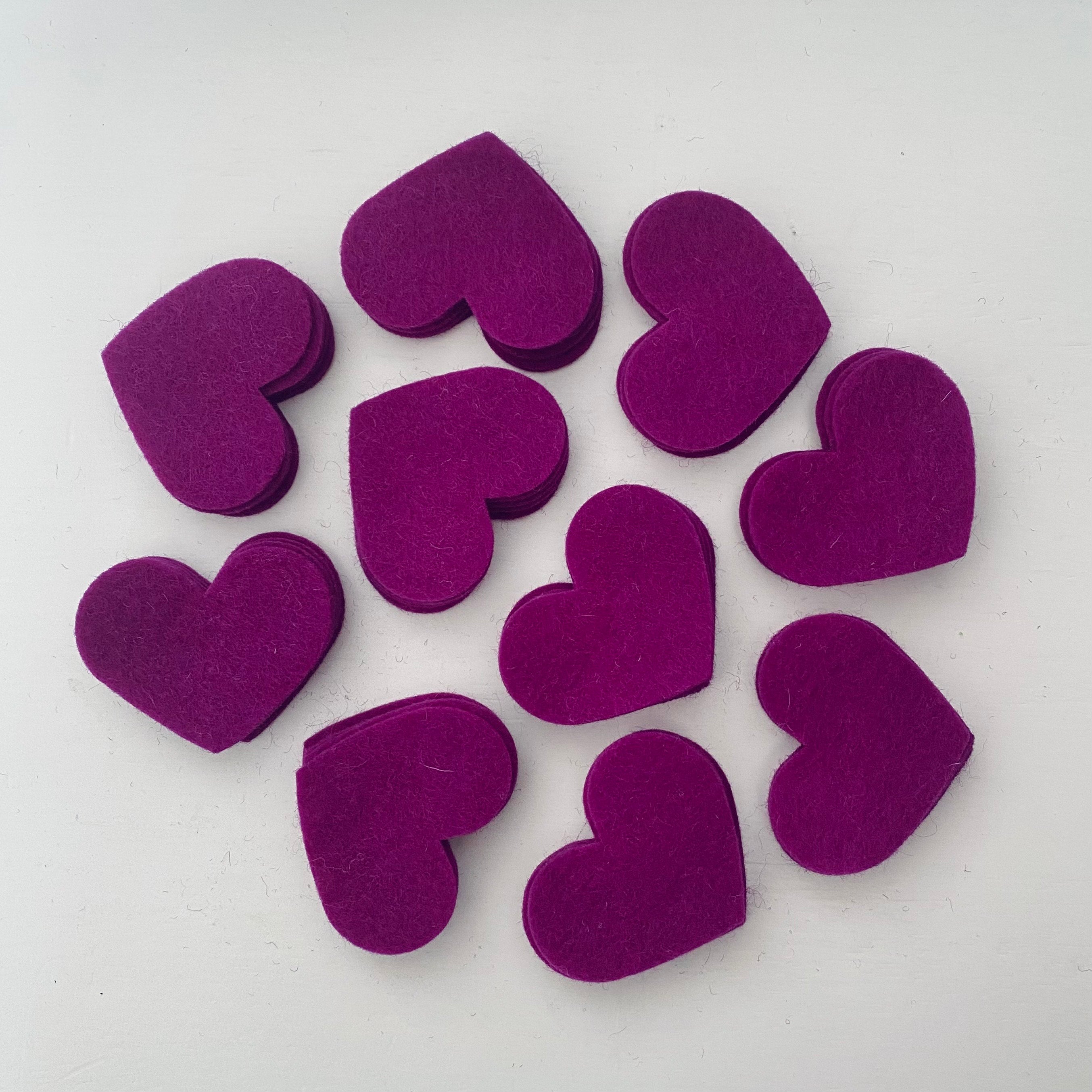 Pre-Cut Hearts (50) - Single Colour