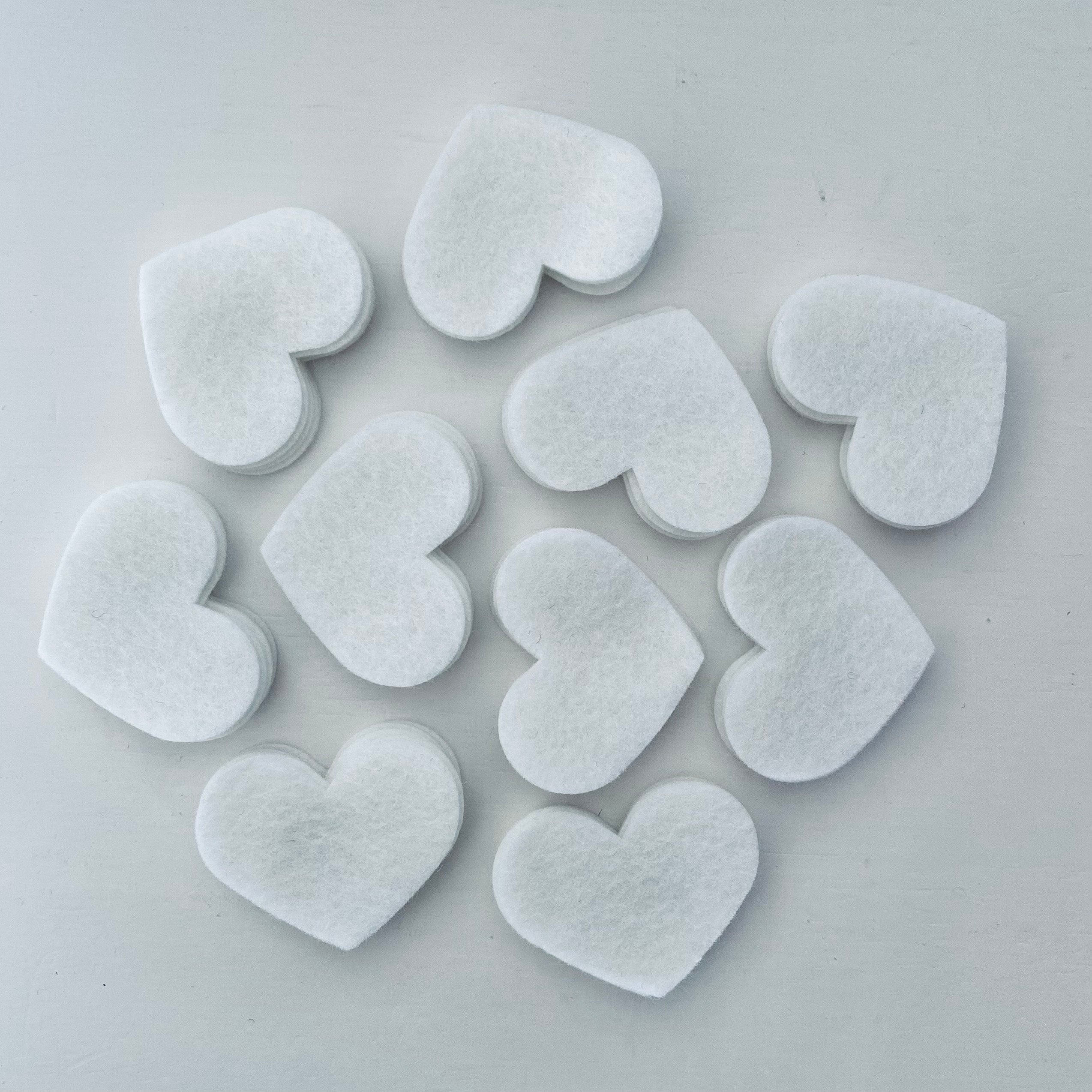 Pre-Cut Hearts (50) - Single Colour