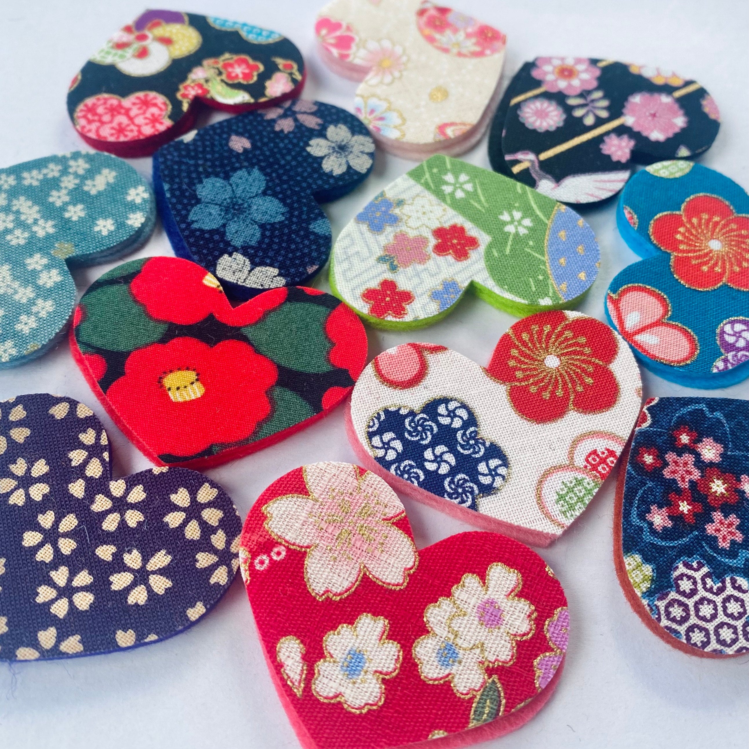 Pre-Cut Hearts - Fabric (Various)